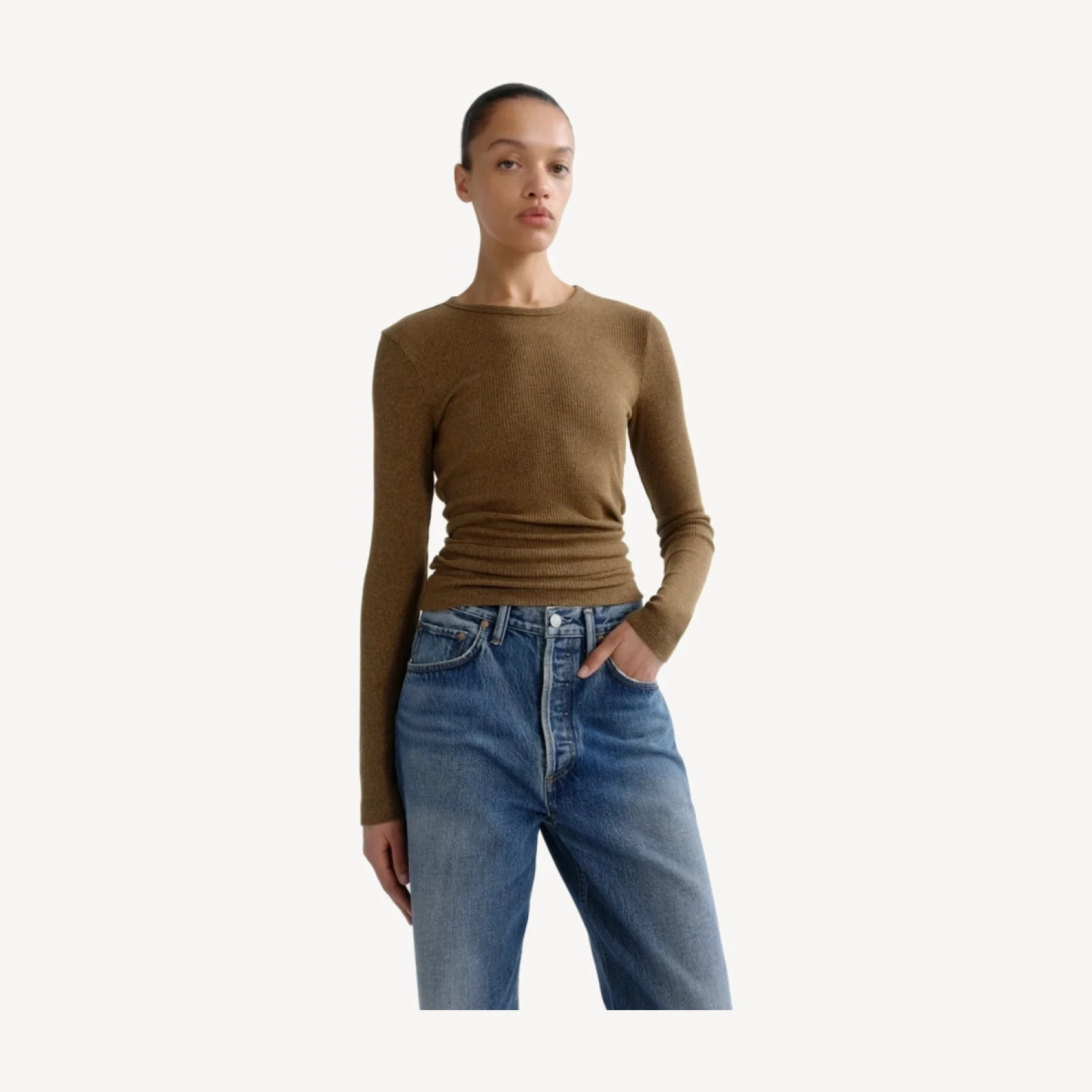 Delphi Slim Tee in Brew