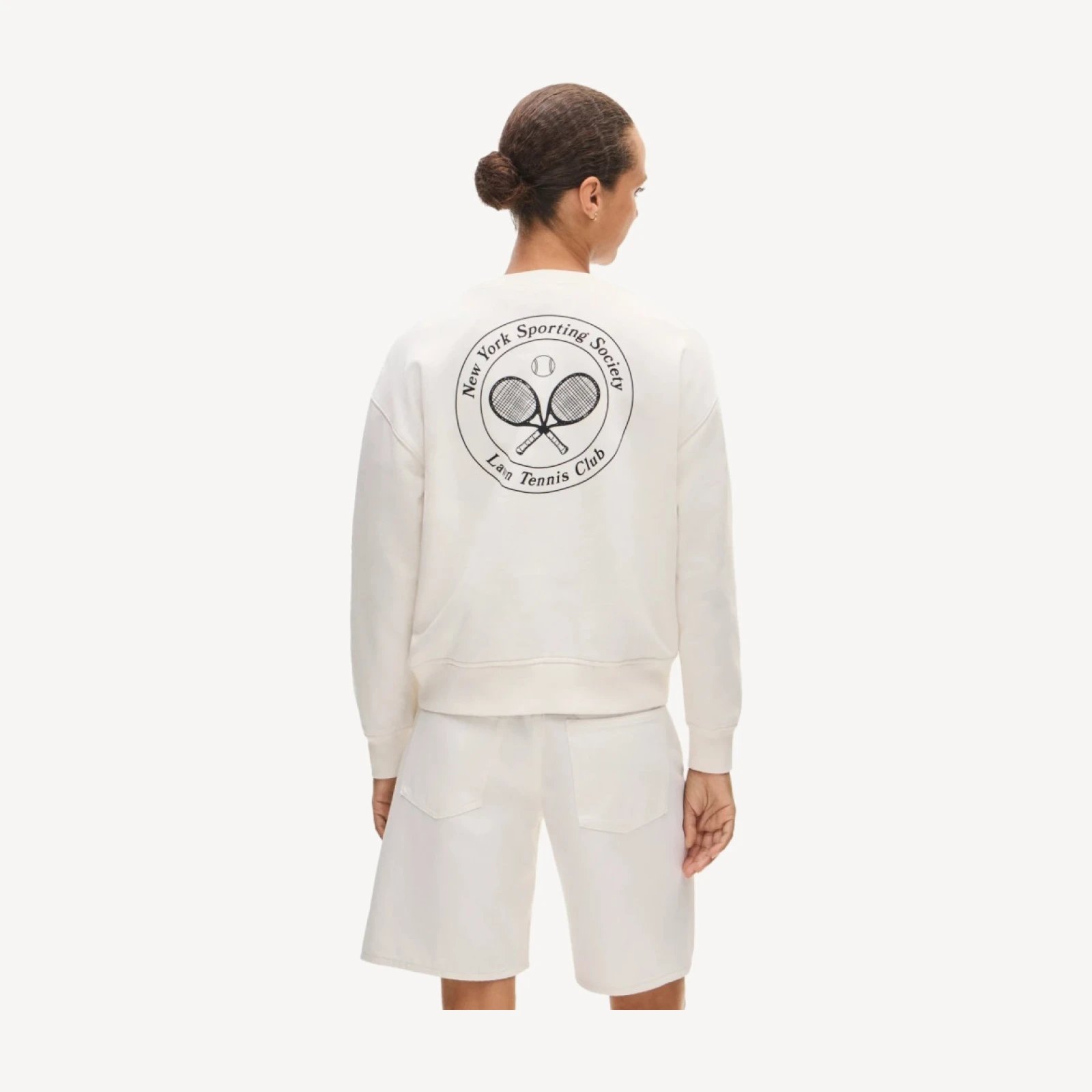 Vintage fleece "Tennis Club" graphic sweatshirt