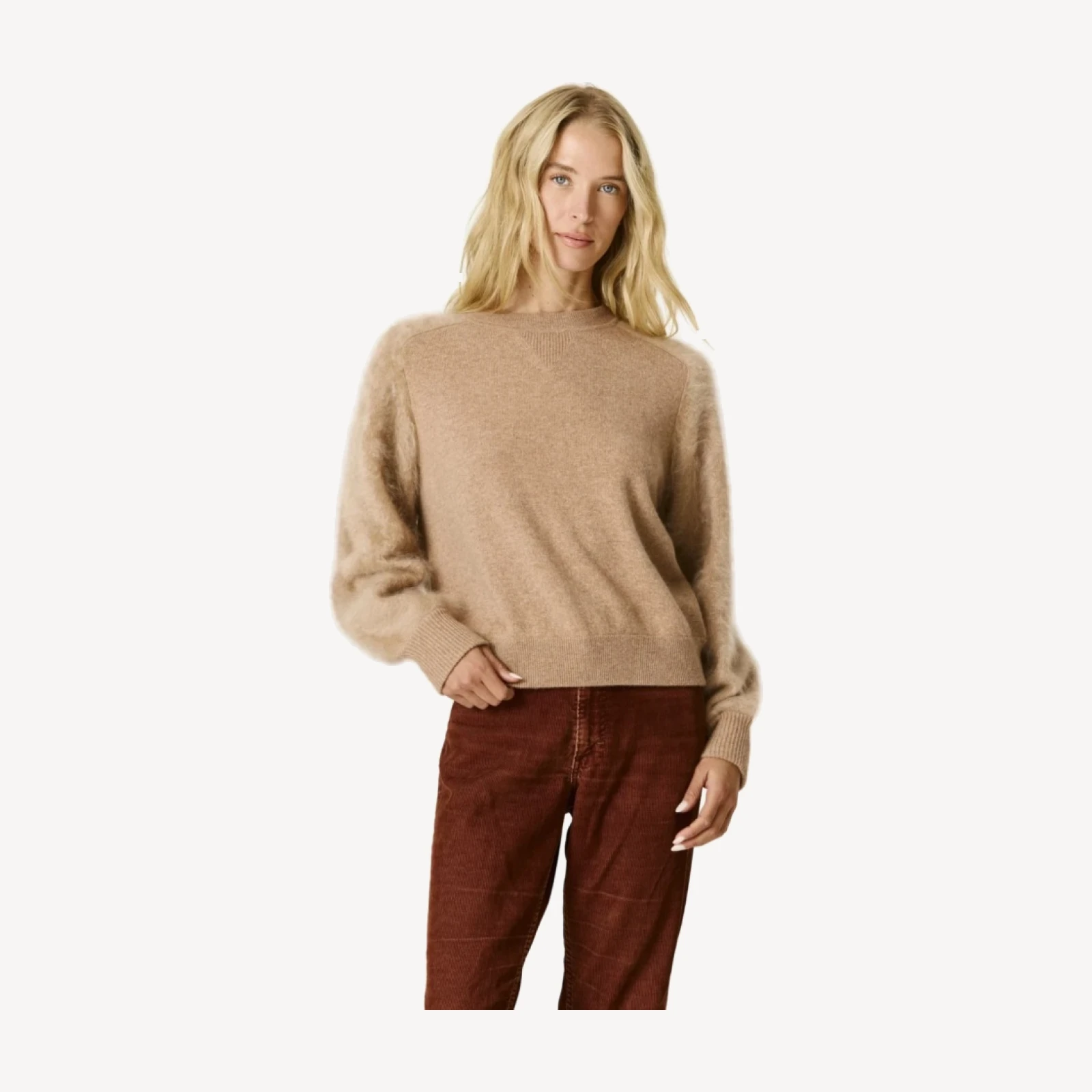 EFFIE CASHMERE SWEATSHIRT - FALLOW