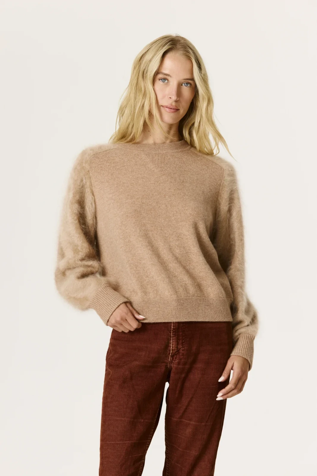 EFFIE CASHMERE SWEATSHIRT - FALLOW