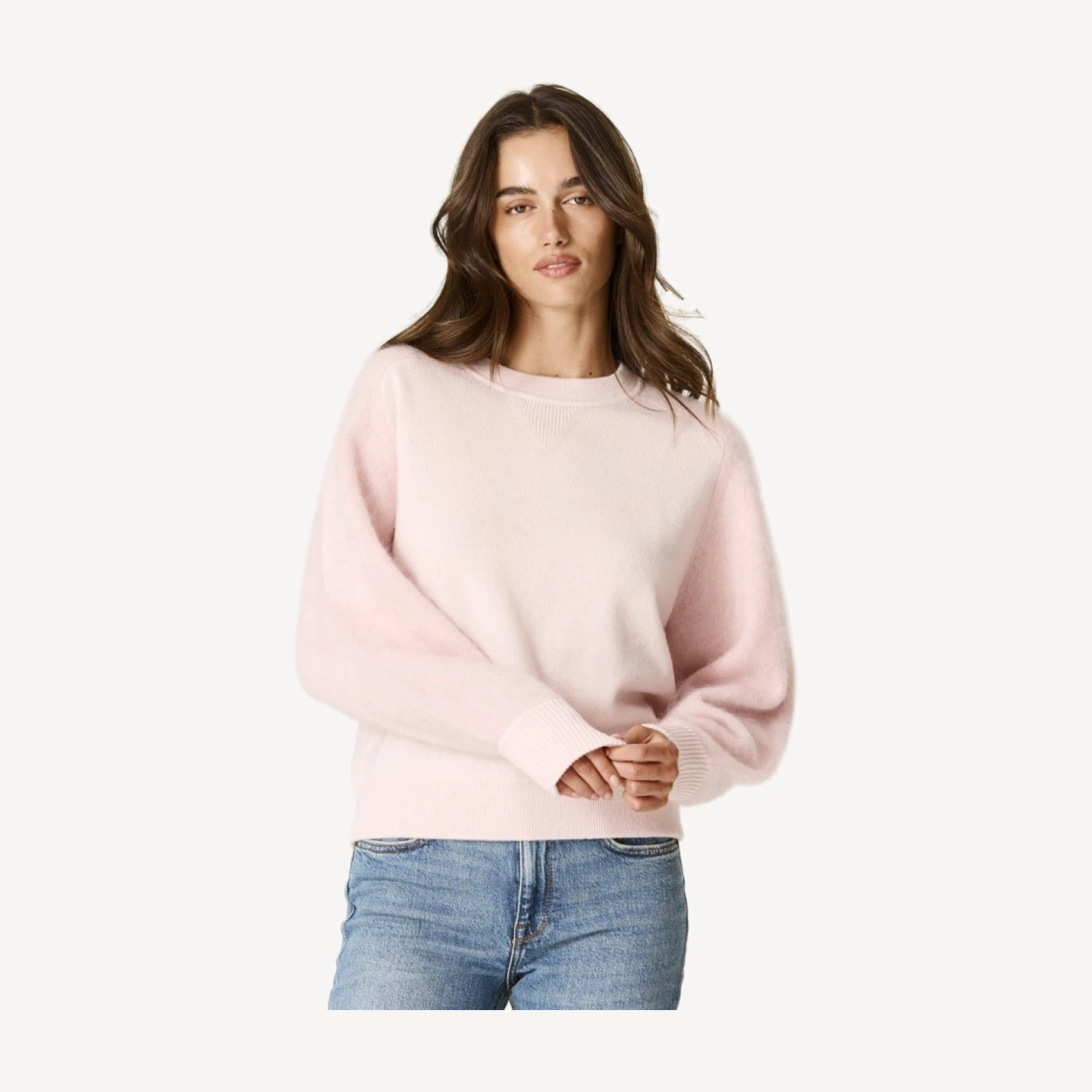 EFFIE CASHMERE SWEATSHIRT - PEONY
