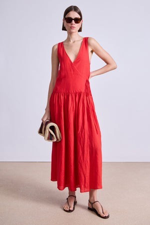 Tiered Wrap Maxi