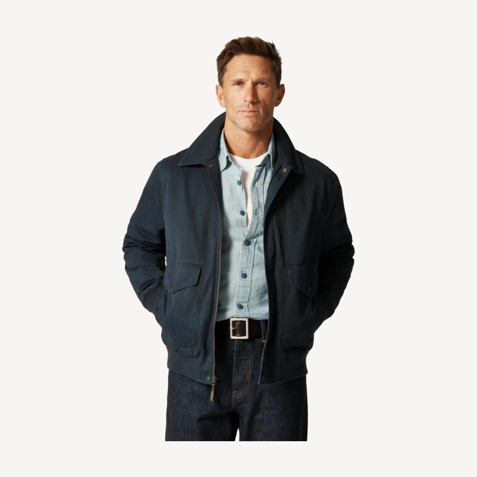 Wallace & Barnes flight jacket in cotton chino