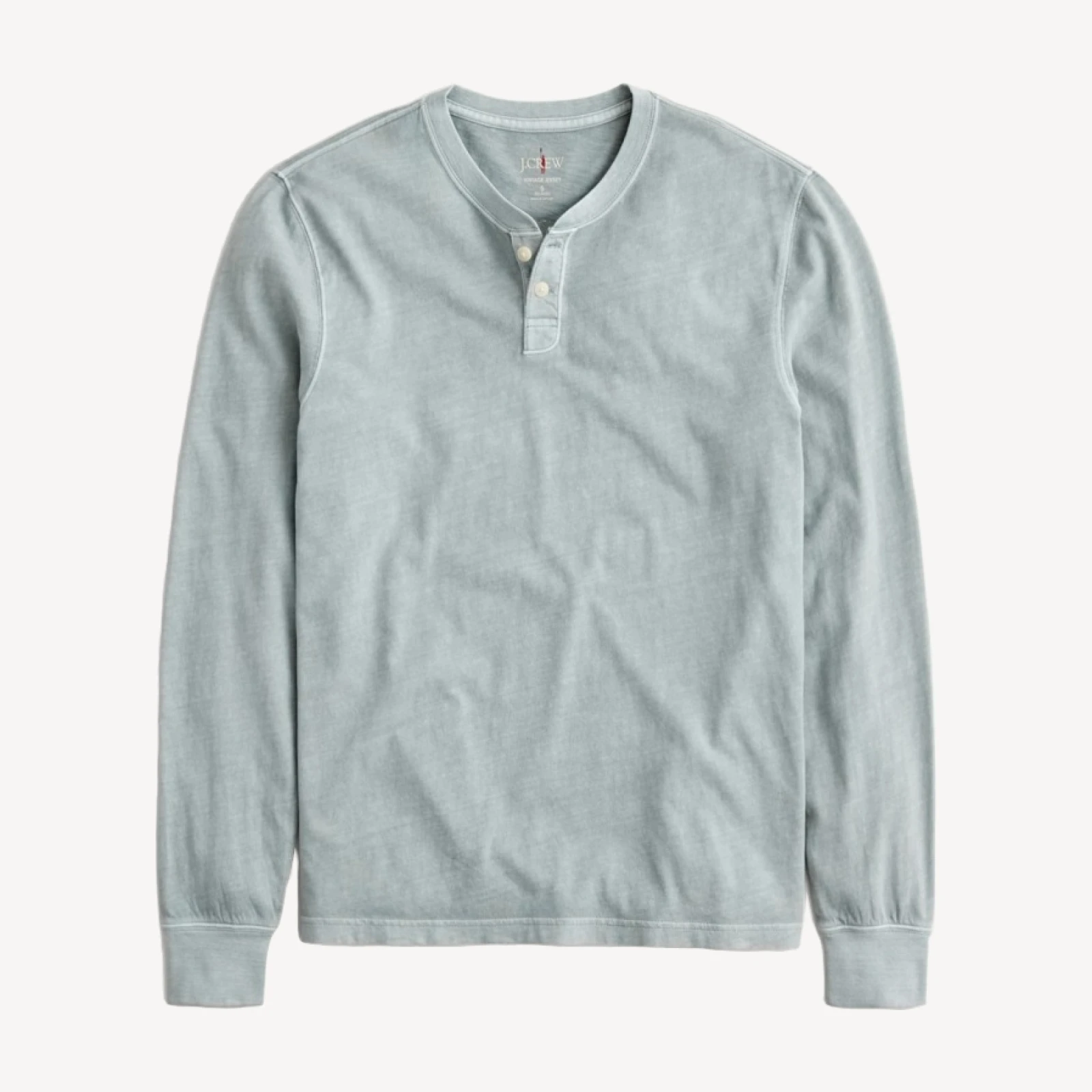 Vintage-wash cotton henley