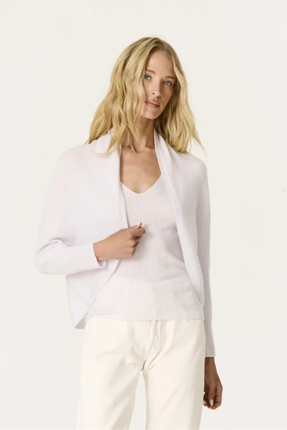 MELI CASHMERE SHRUG - VIOLETTE