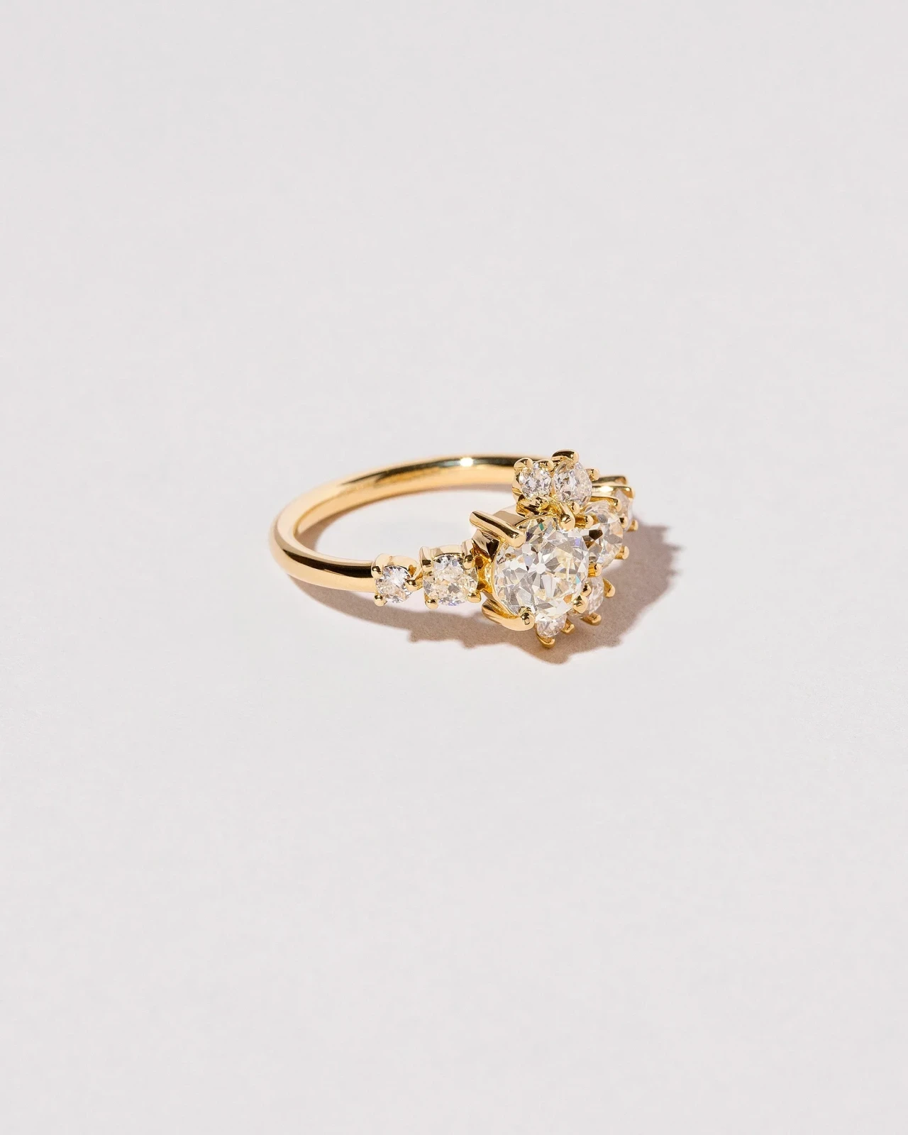 Petite Crescent Ring - White Diamond