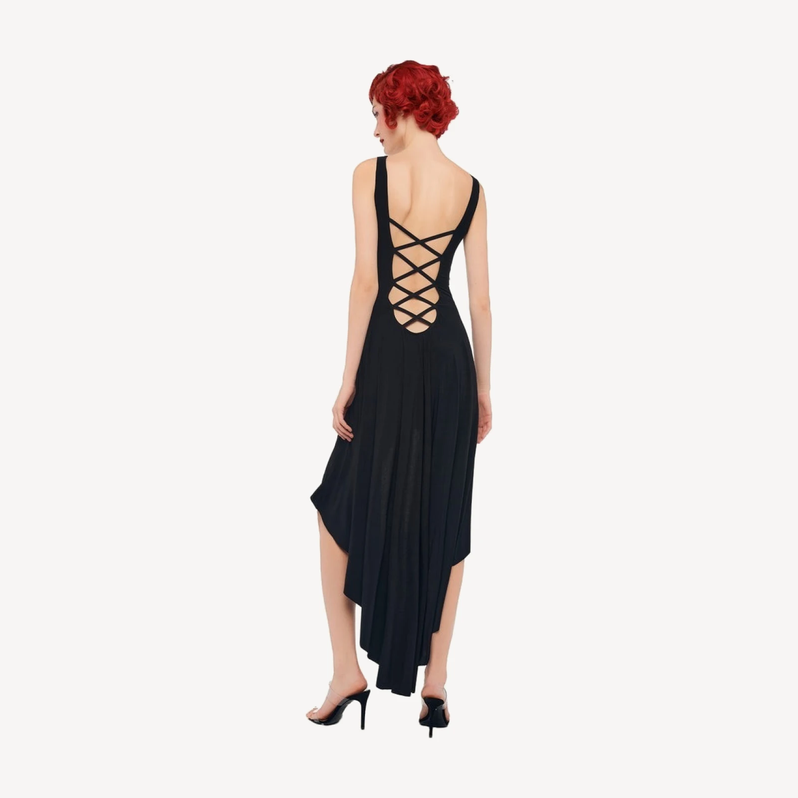 HI LOW SLEEVELESS X GOWN