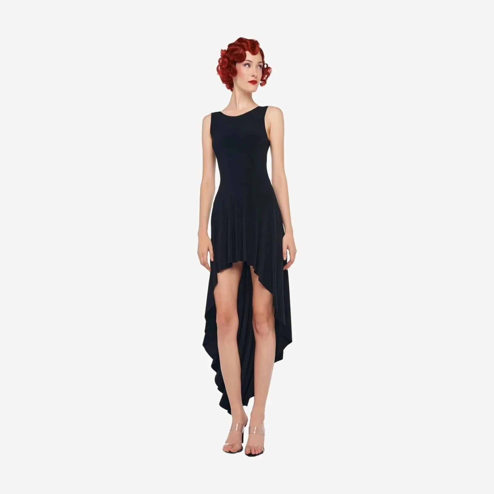 HI LOW SLEEVELESS X GOWN