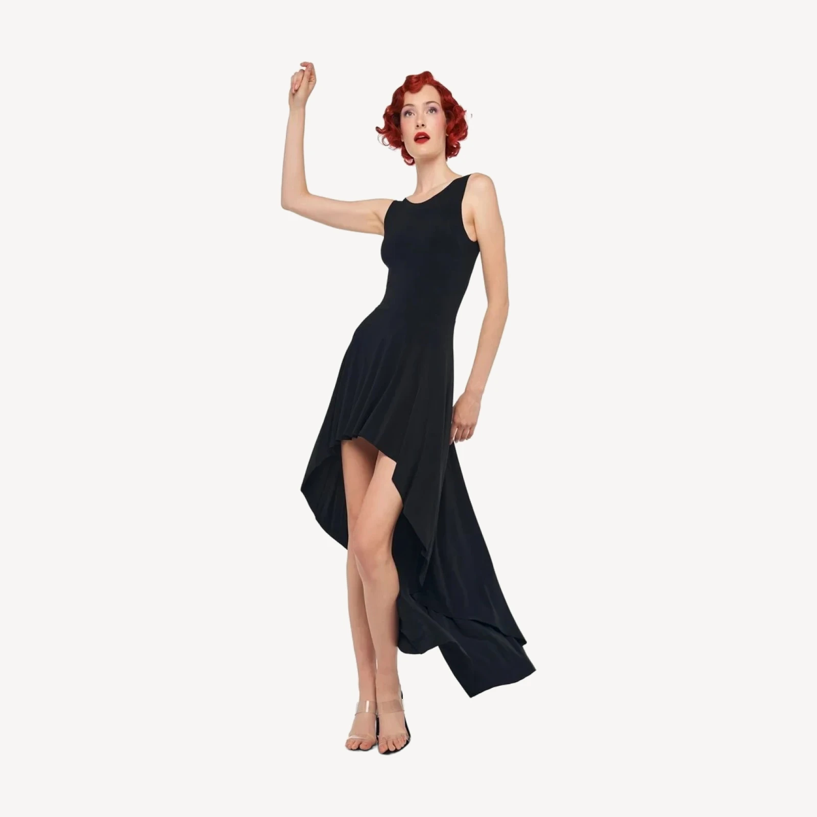 HI LOW SLEEVELESS X GOWN