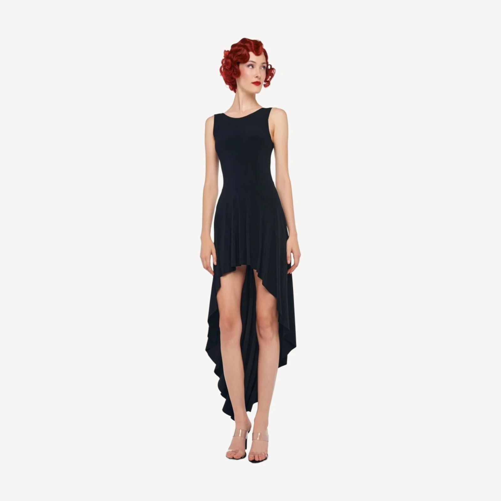 HI LOW SLEEVELESS X GOWN