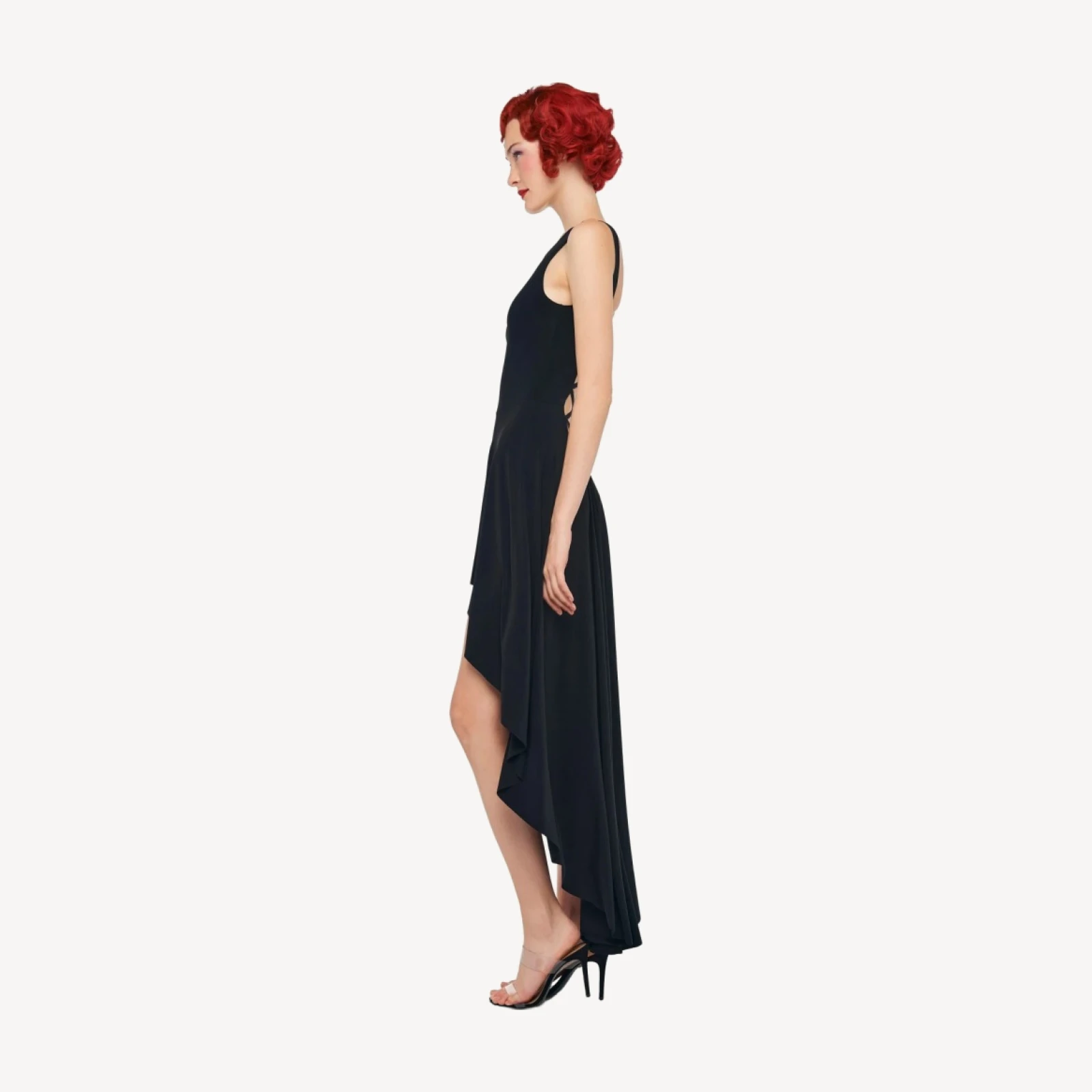 HI LOW SLEEVELESS X GOWN