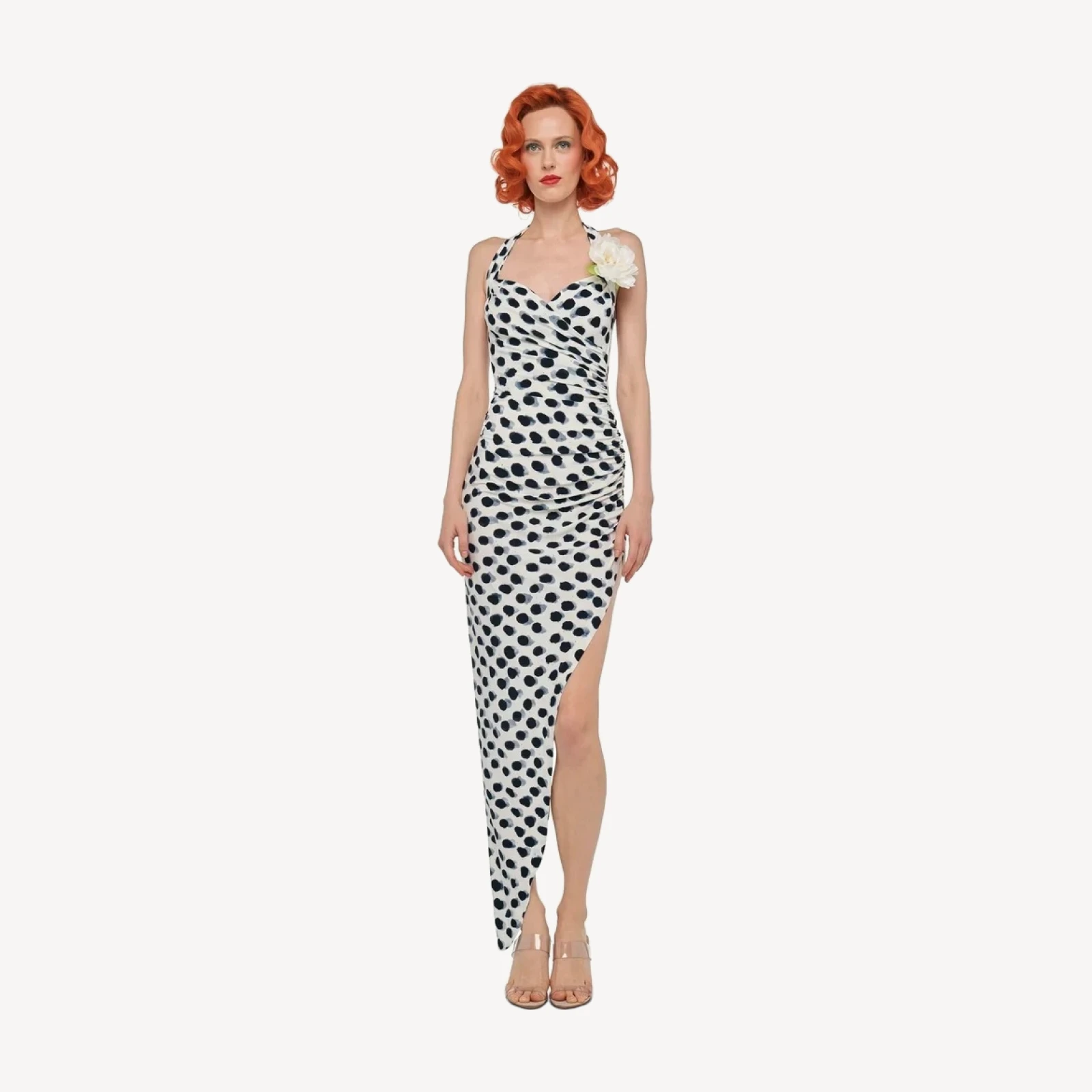 CAYLA SIDE DRAPE GOWN