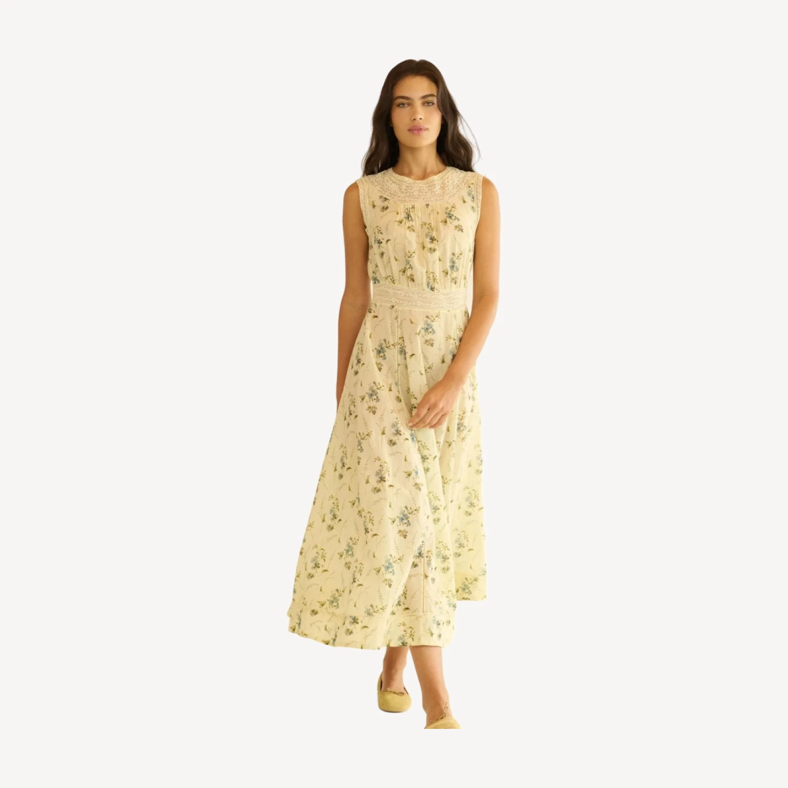 LILIANE DRESS -- SUNSHINE PRAIRIE ROSE