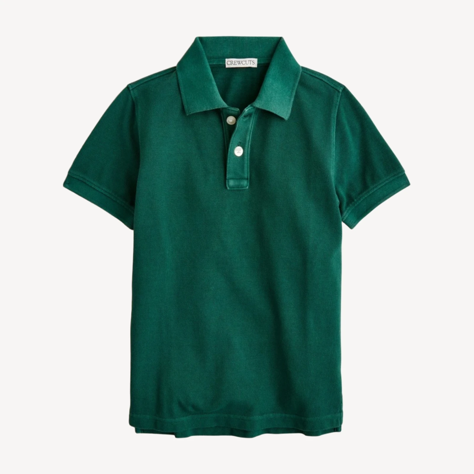 Kids' washed piqué polo shirt