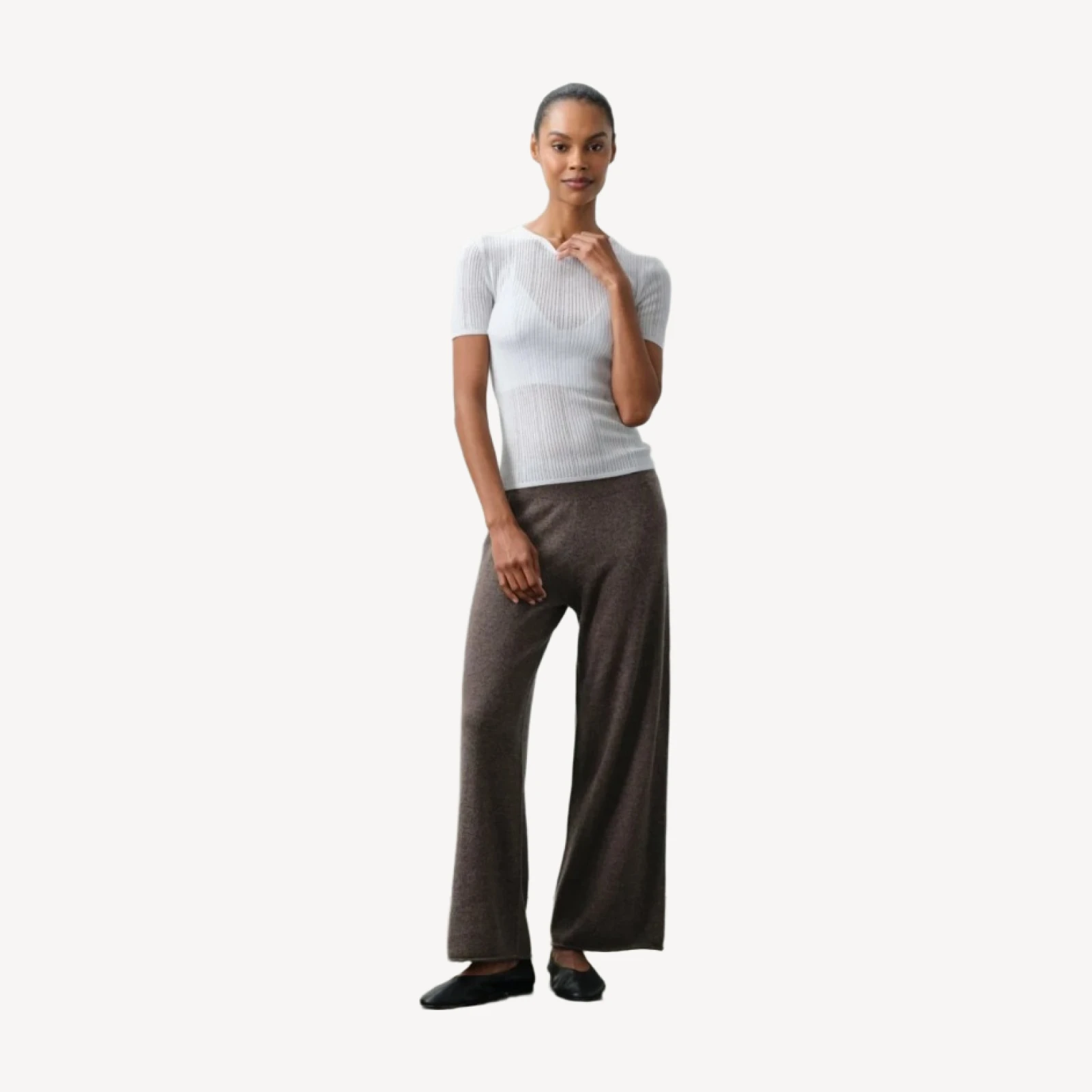 PANTALONE CORTO IN CASHMERE MARINA - COCCO BRINATO