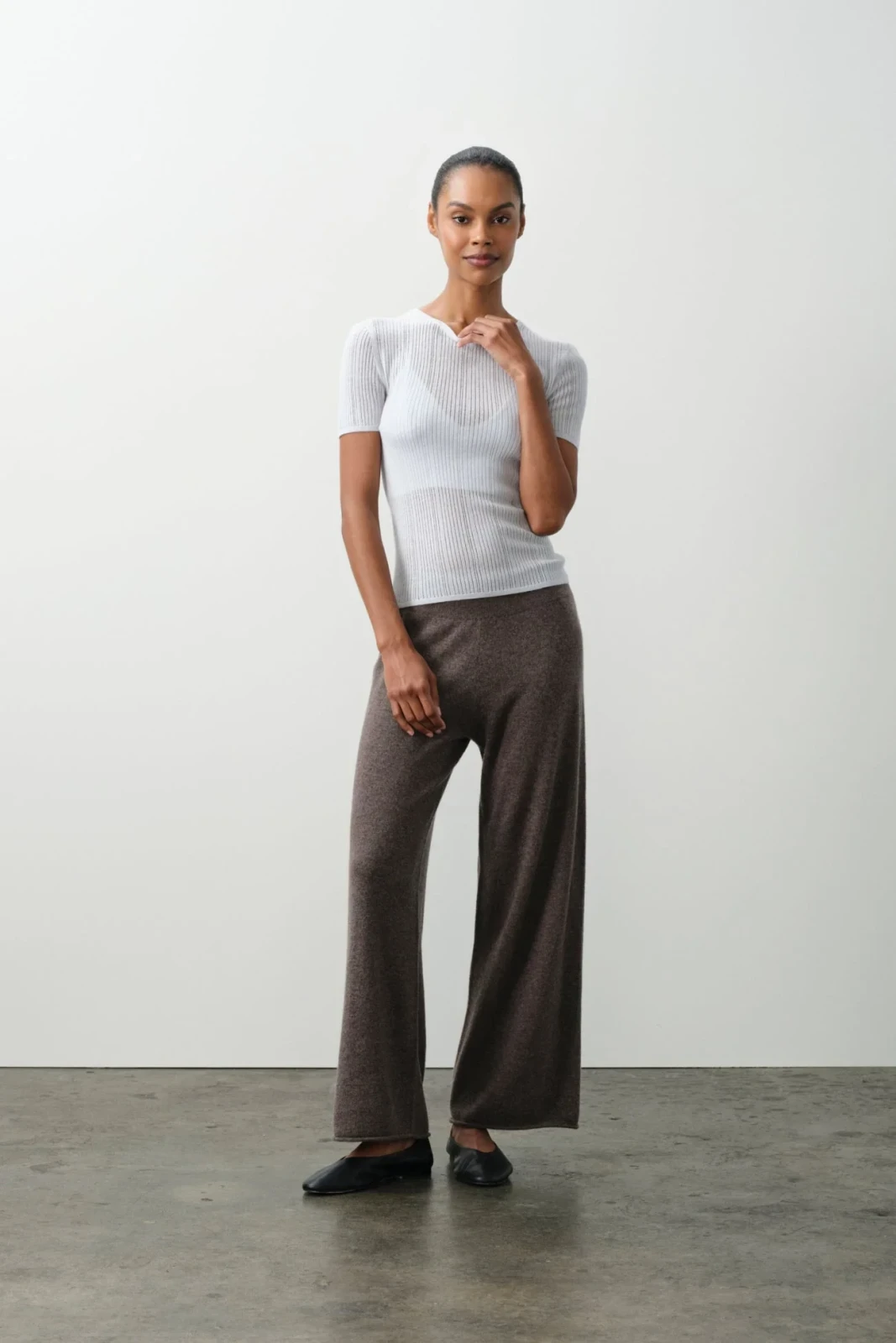 PANTALONE CORTO IN CASHMERE MARINA - COCCO BRINATO
