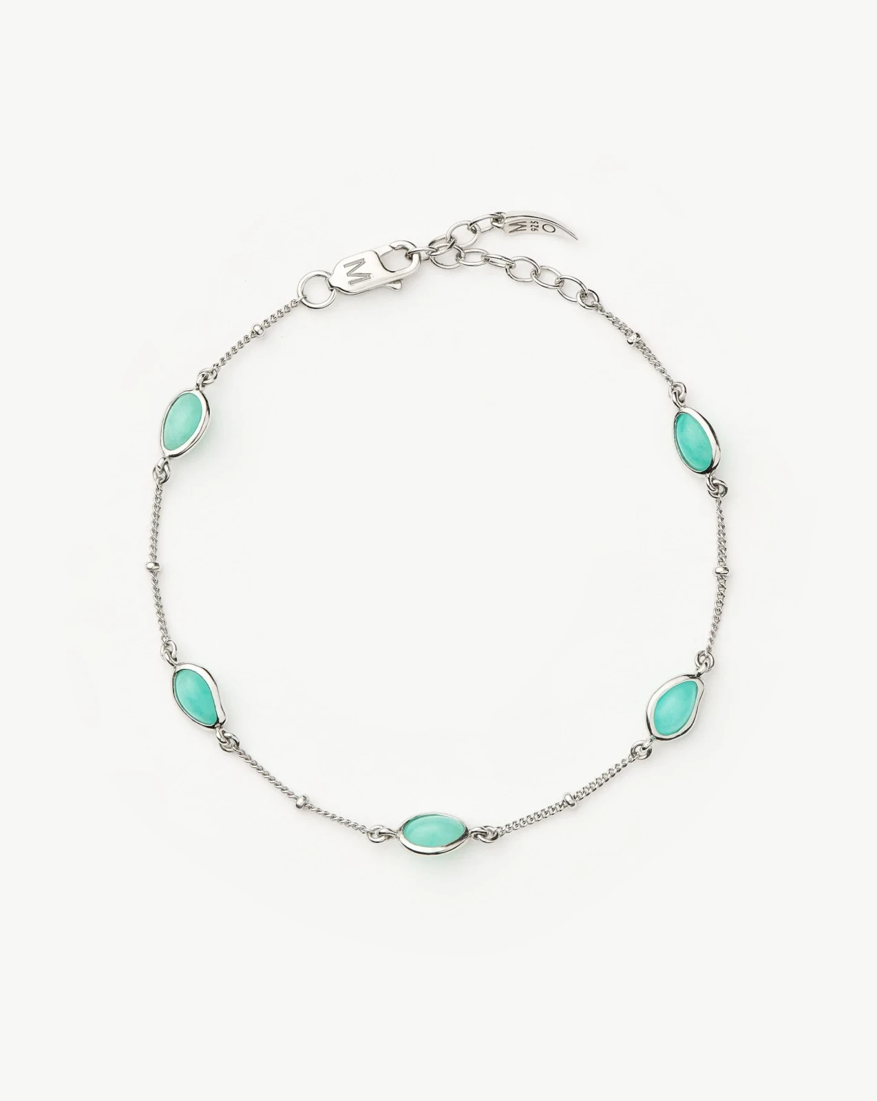 Magma Gemstone Charm Bracelet | Sterling Silver/Amazonite