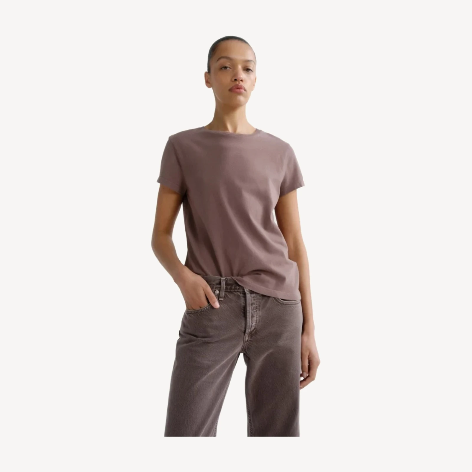 Long Line Adine Tee in Mauvine