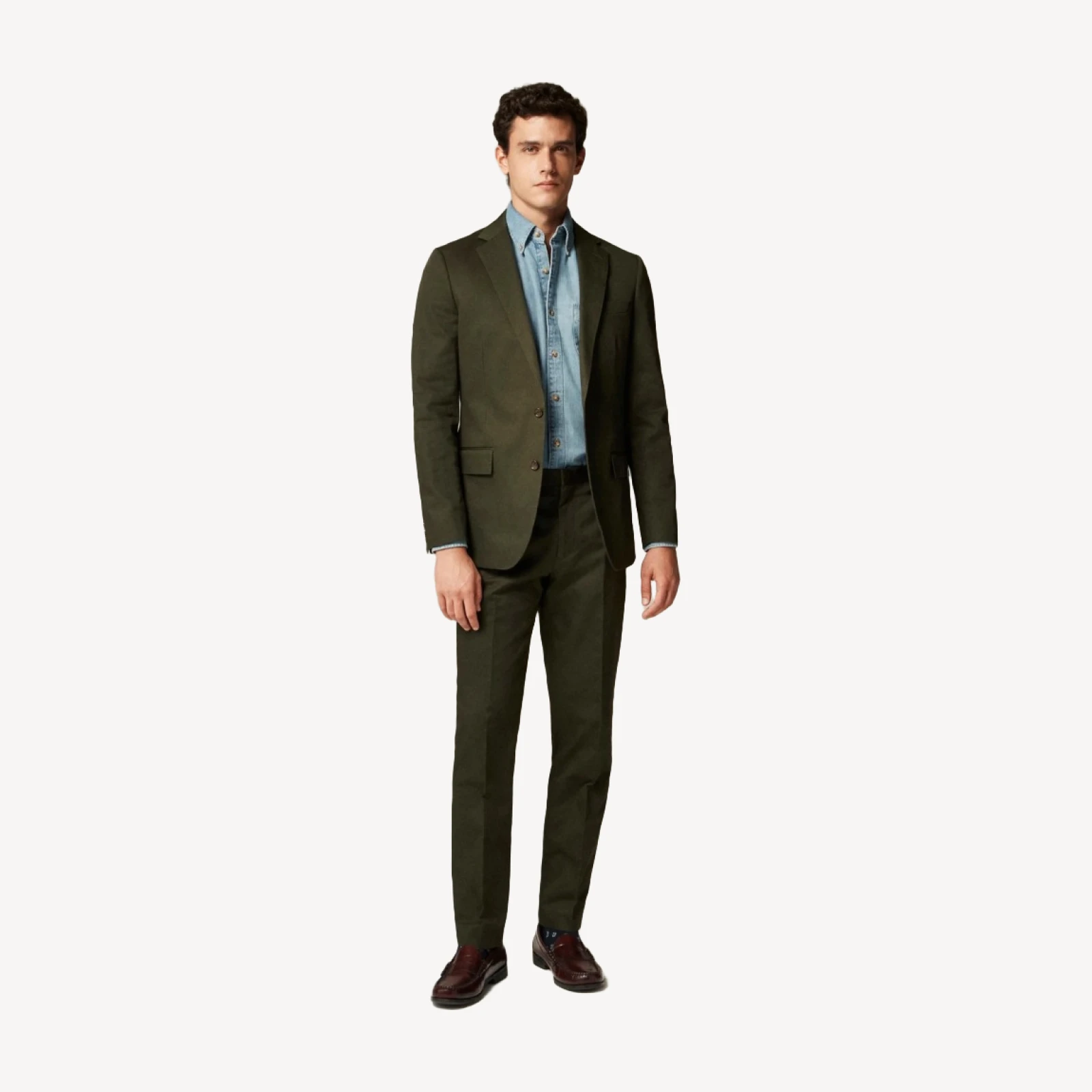 Ludlow Slim-fit suit jacket in Japanese cotton chino