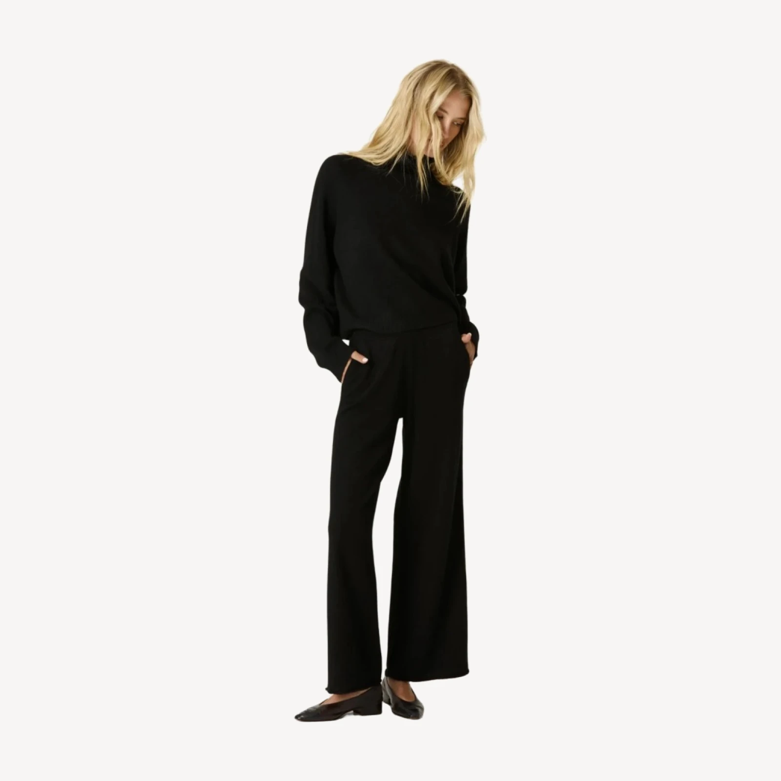 JOSEPHINE WIDE LEG PANT - BLACK