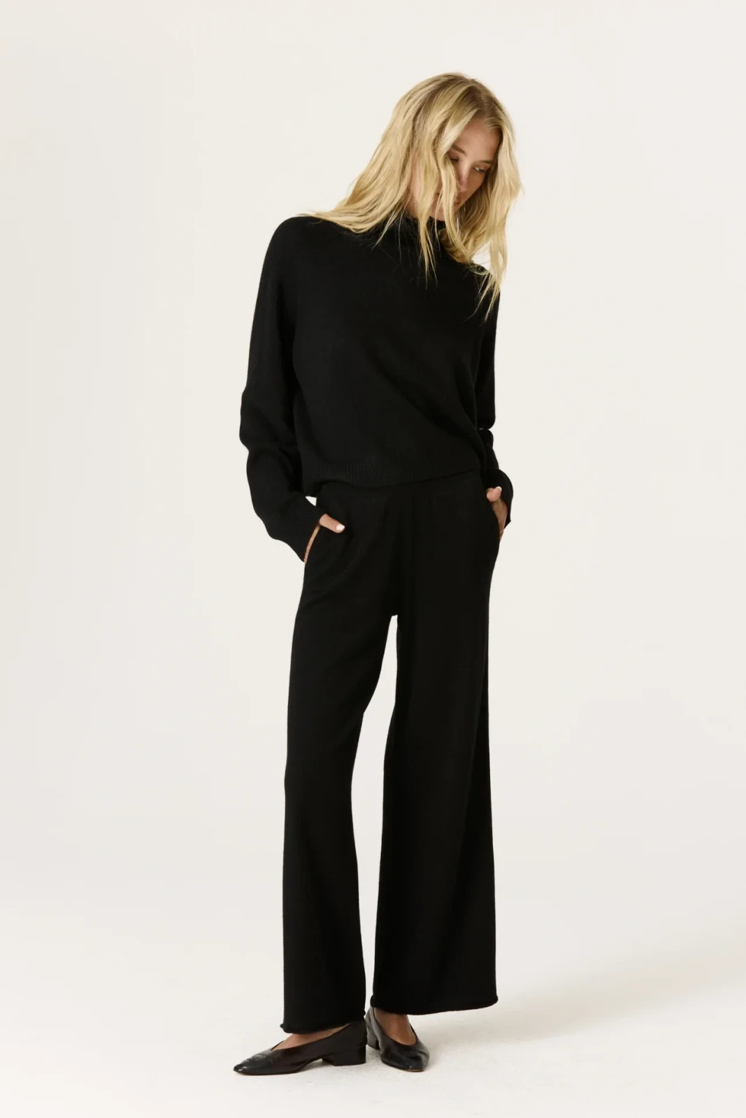 JOSEPHINE WIDE LEG PANT - BLACK