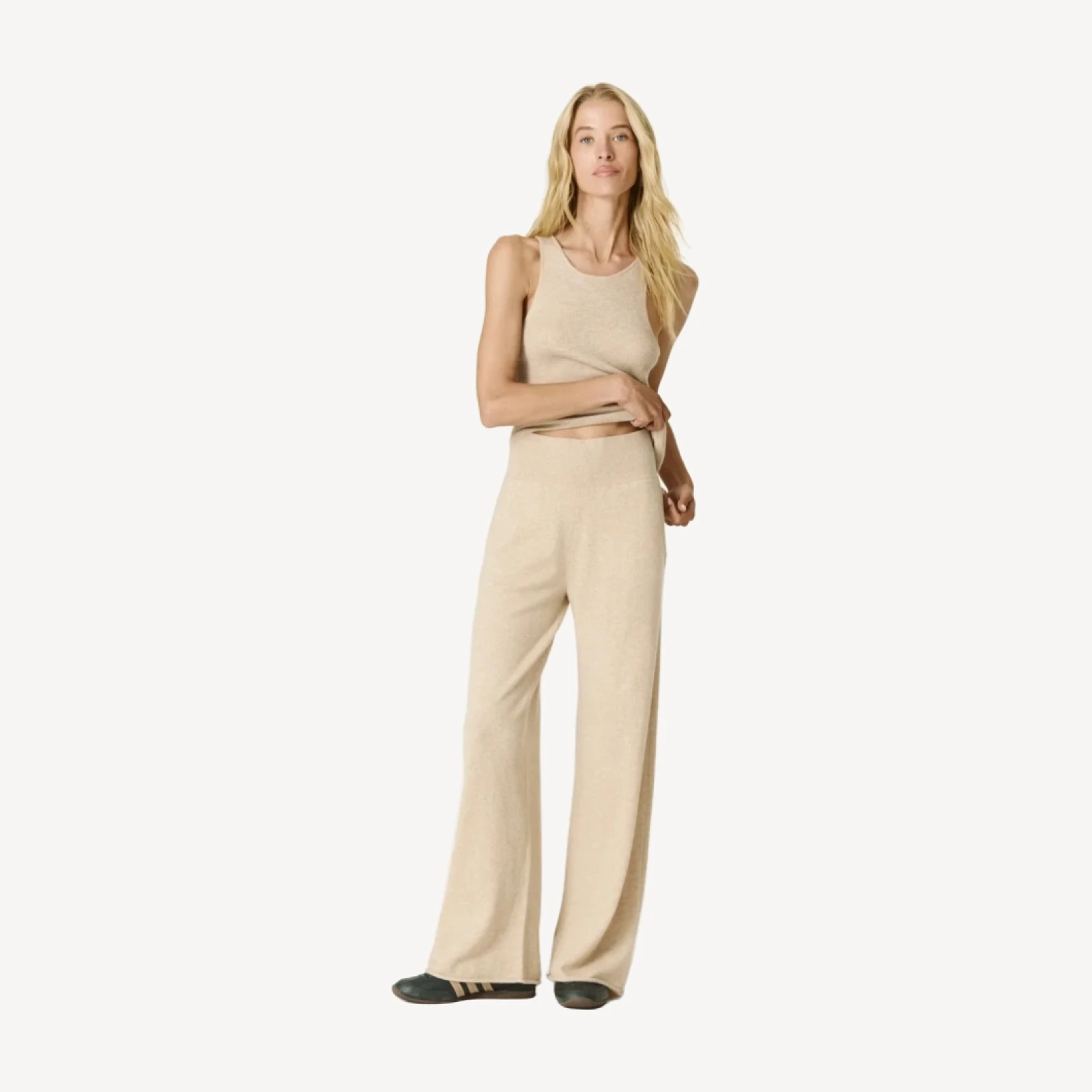 JOSEPHINE WIDE LEG PANT - FLAX