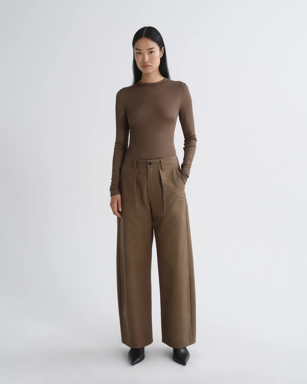 Low Curve Utility Jean Petite 29" (Sateen) in Uniform