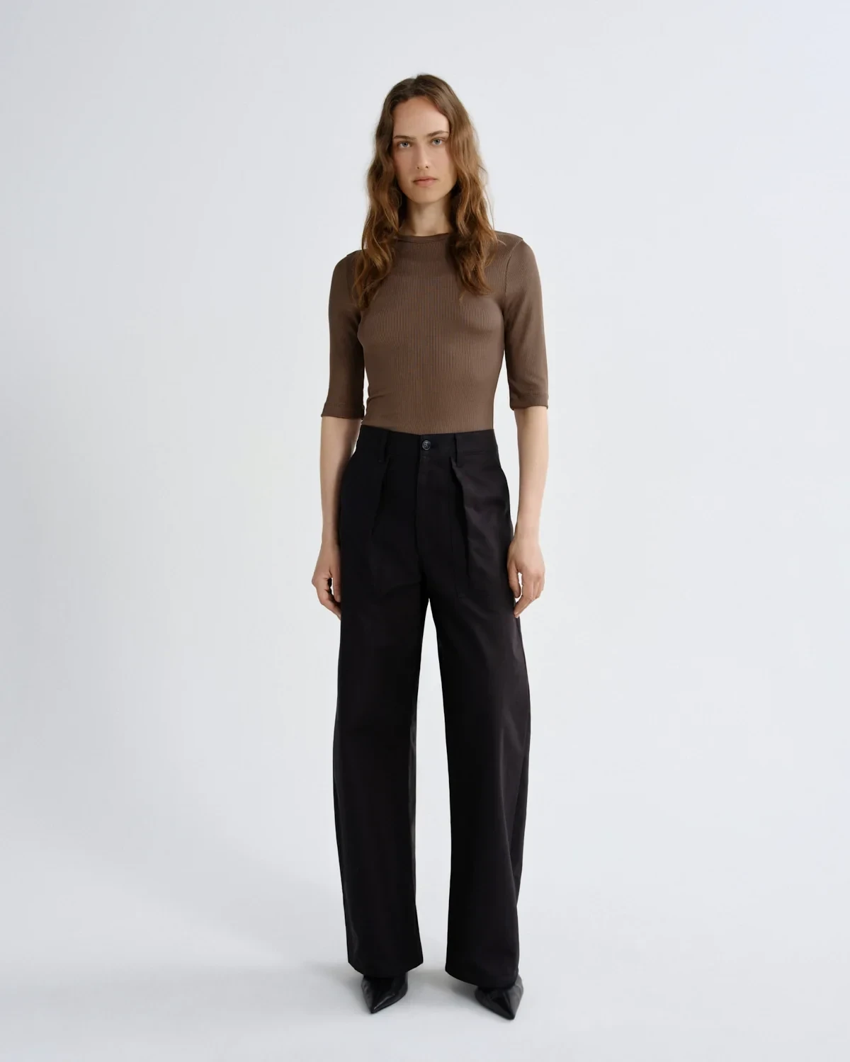 Low Curve Utility Jean (Sateen) in Black