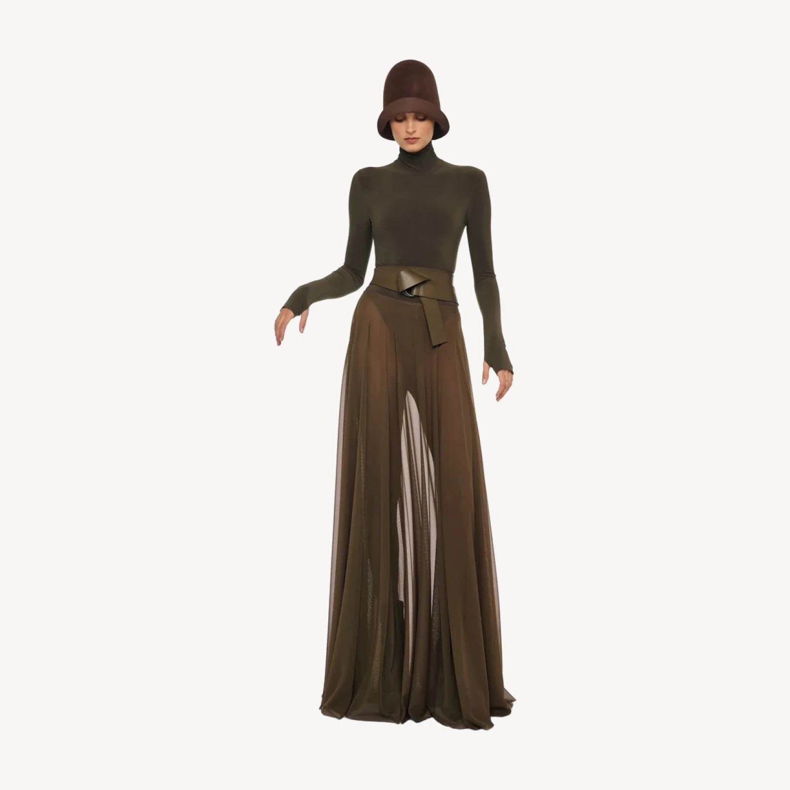 FLARED SKIRT TO FLOOR W/ LEGGING W/ FOOTIE