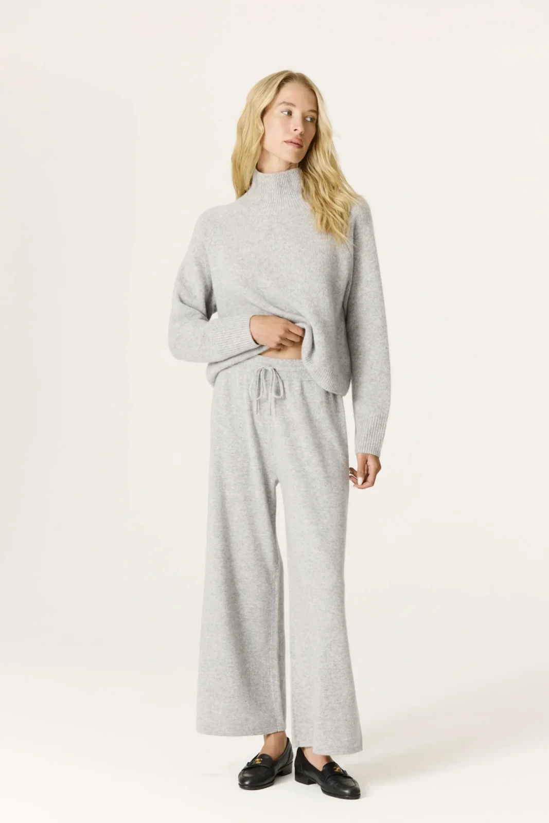 REBECCA CASHMERE PANT - SHADOW HEATHER