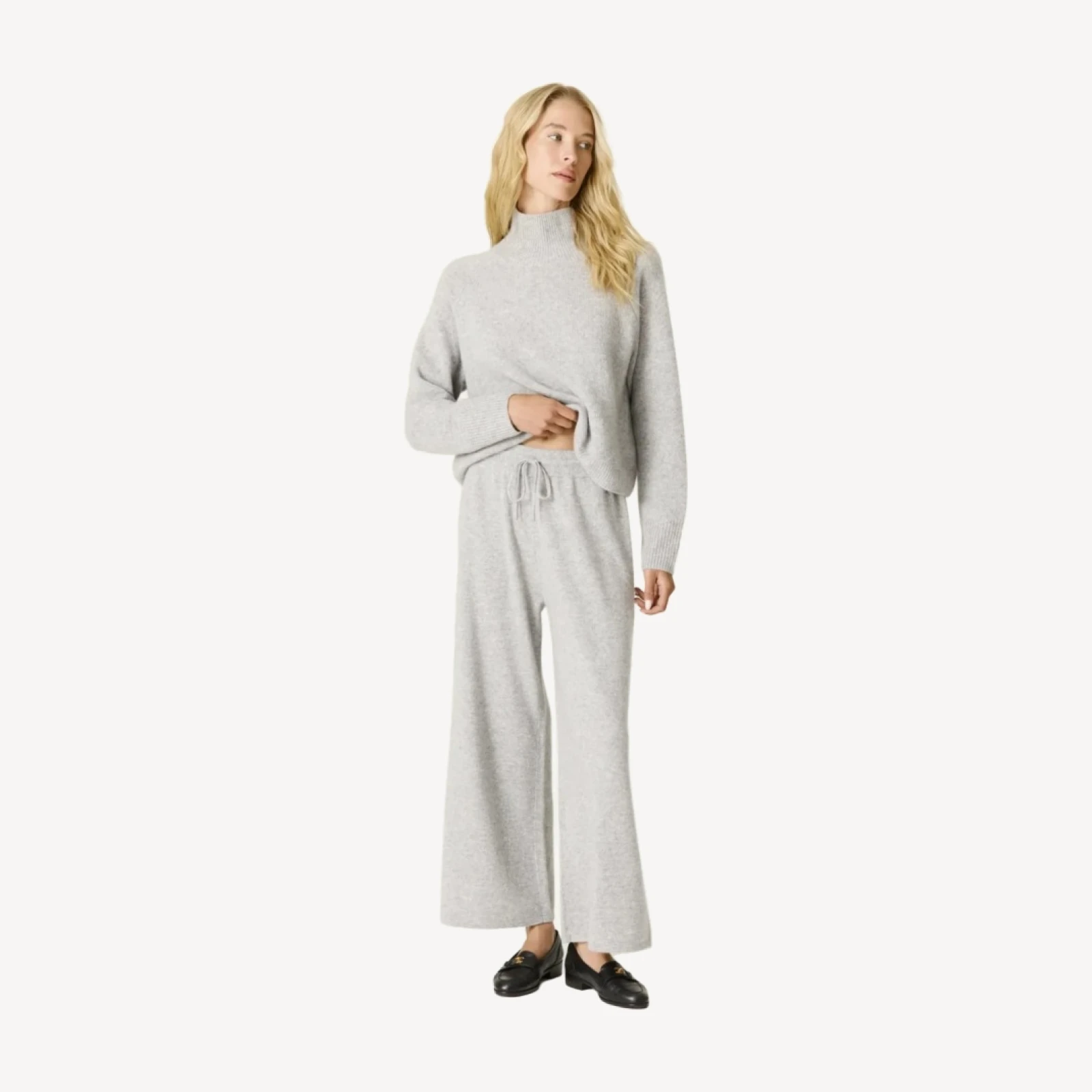 REBECCA CASHMERE PANT - SHADOW HEATHER