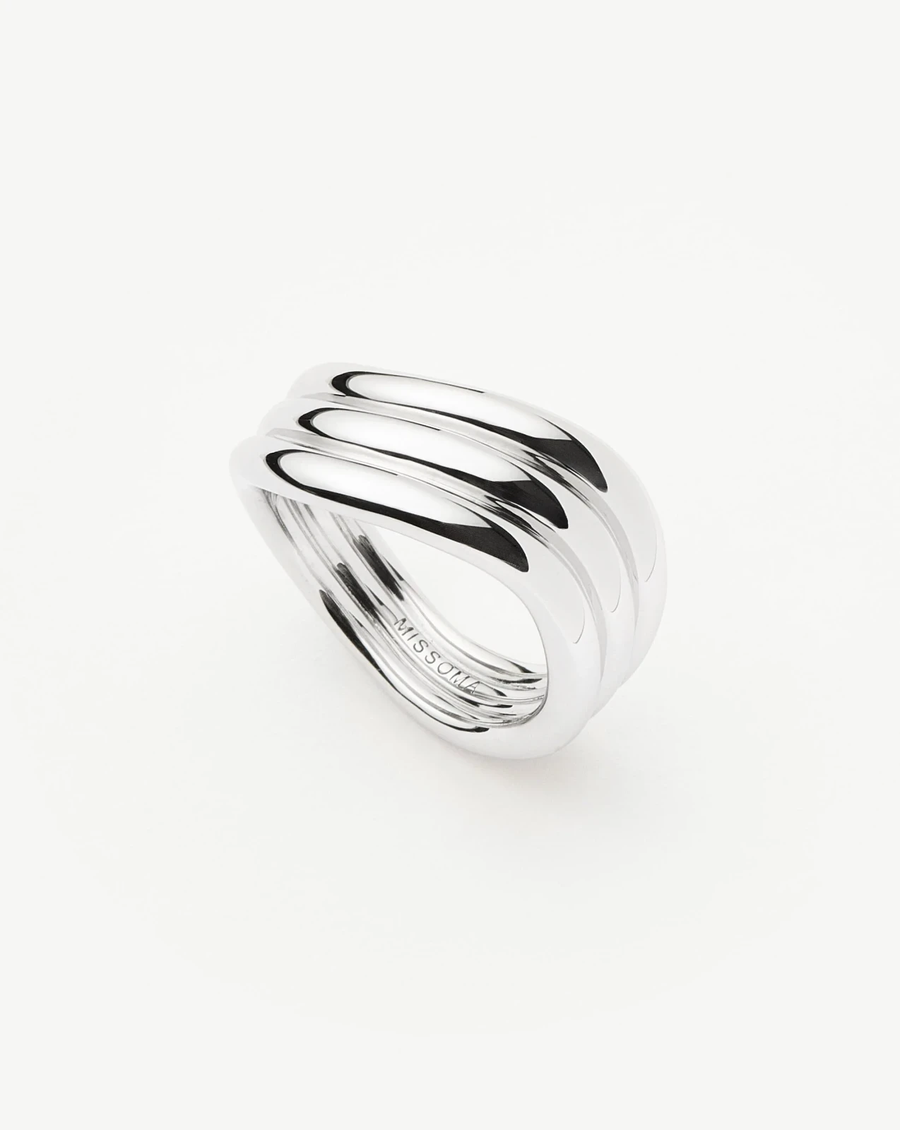 Savi Signature Triple Ring | Silver Plated