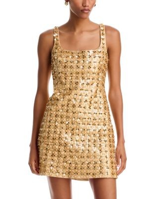Simkhai Ziva Embellished Satin Mini Dress