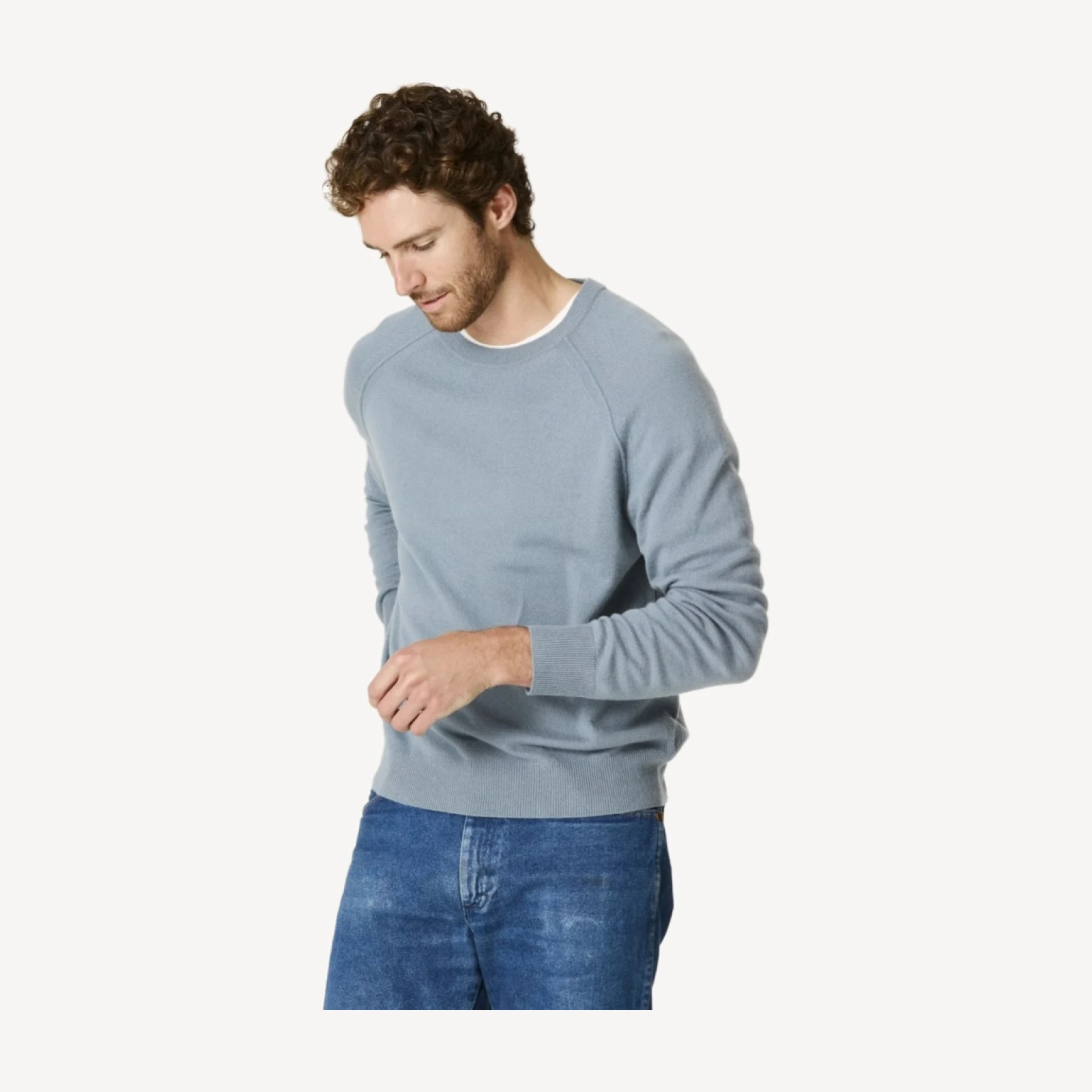LORENZO CASHMERE CREWNECK - BATTLESHIP