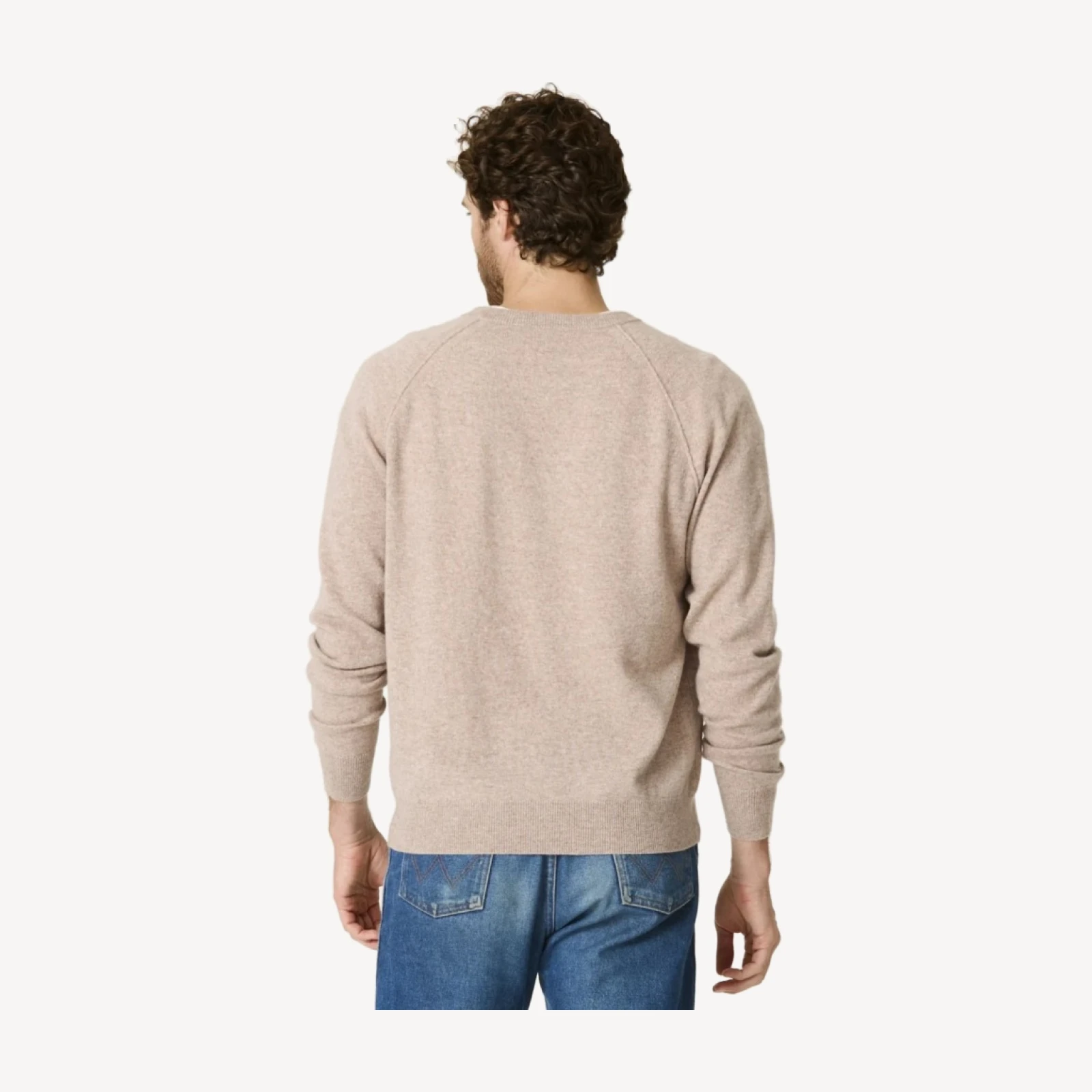 LORENZO CASHMERE CREWNECK - CHINCHILLA