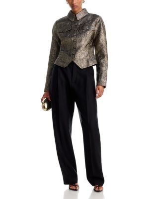 Simkhai Brigitte Satin Button Front Jacket, photo 2