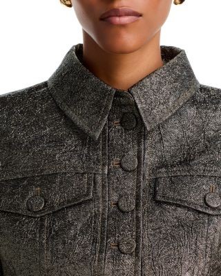 Simkhai Brigitte Satin Button Front Jacket, photo 6
