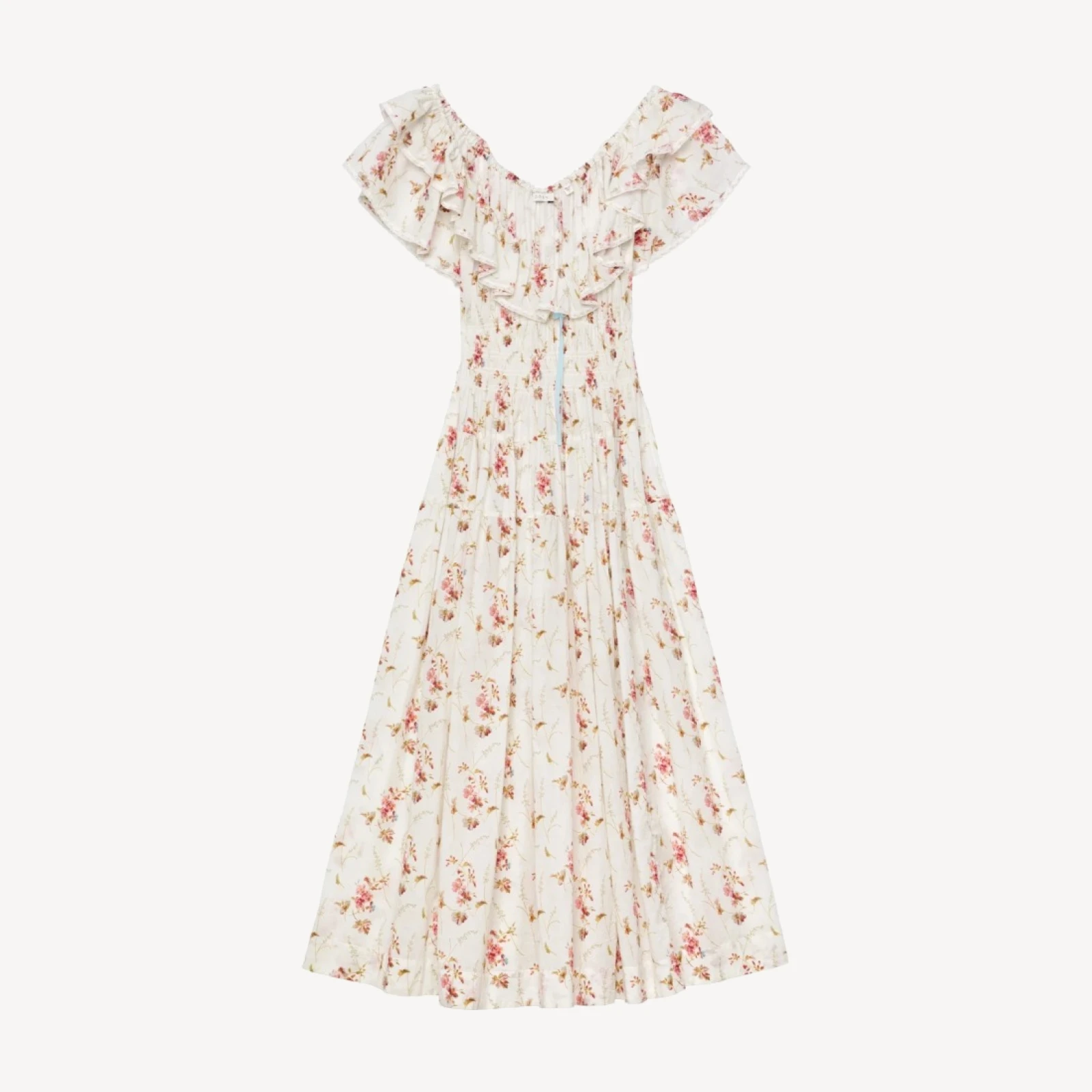 ILLIANA DRESS -- BLANC PRAIRIE ROSE