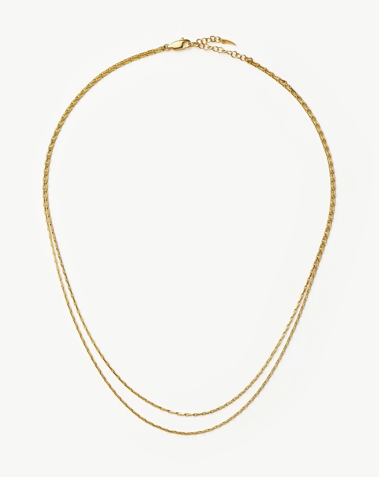 Savi Twisted Double Chain Necklace | 18ct Gold Plated