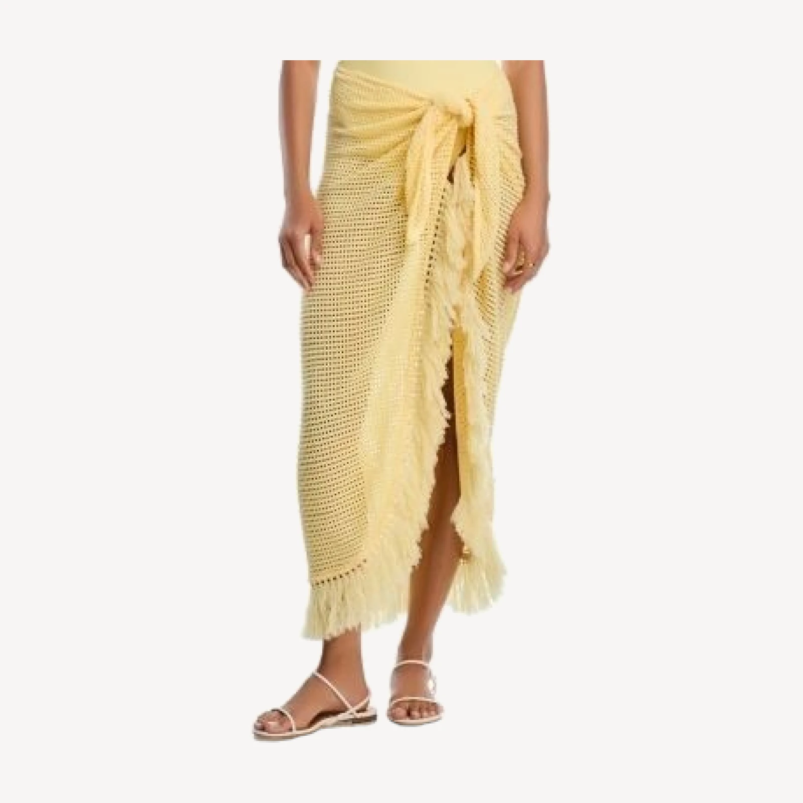 Simkhai Katerina Knit Wrap Midi Skirt Swim Cover-Up