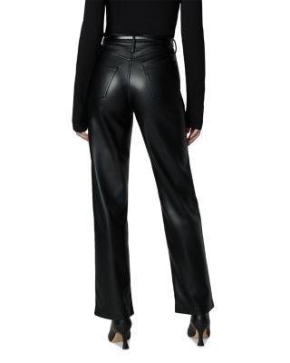 Joe's Jeans The Margot Faux Leather Straight Jeans in Black, photo 3
