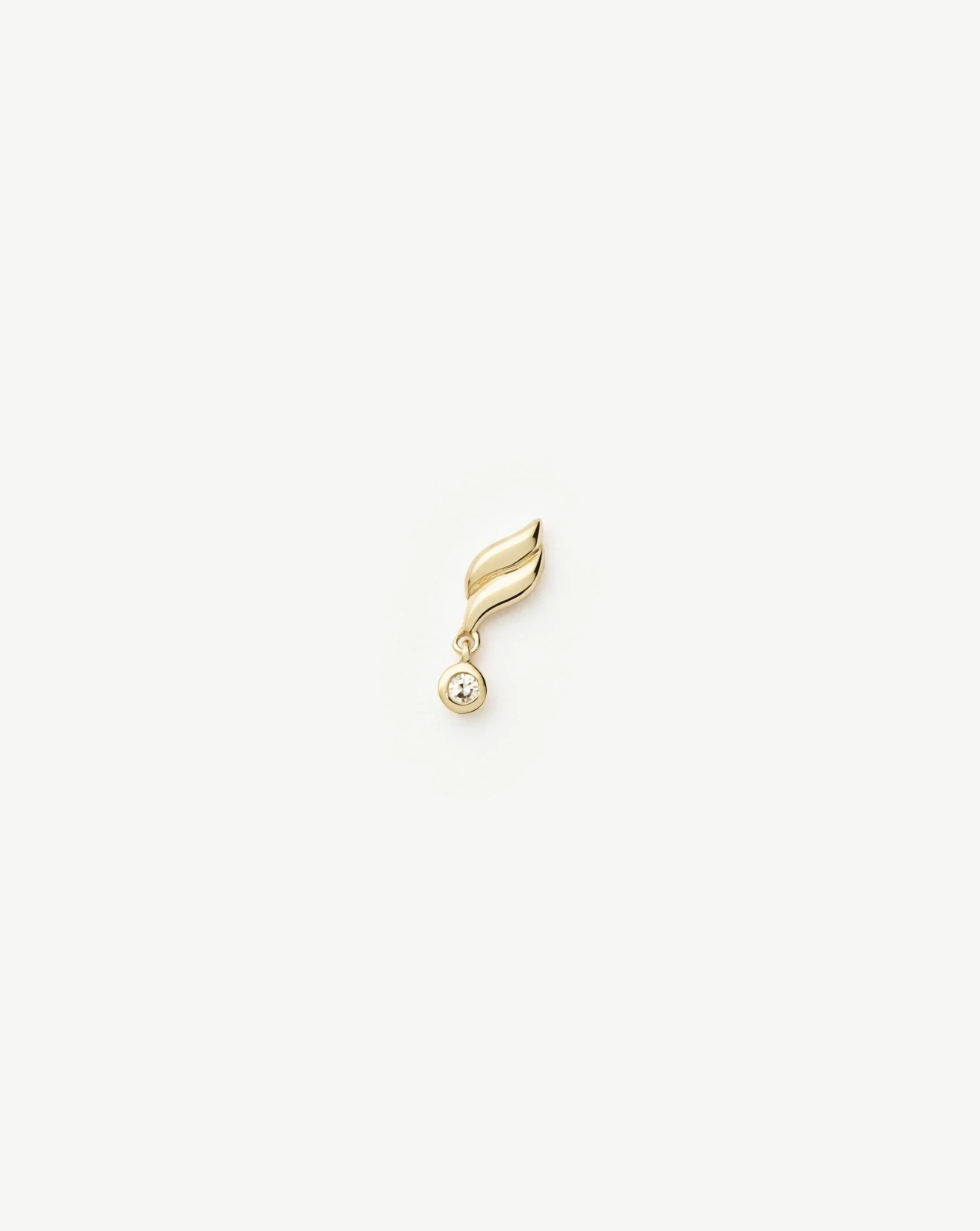 Solid Gold Savi Single Stud Earring | 9ct Solid Yellow Gold/Diamond