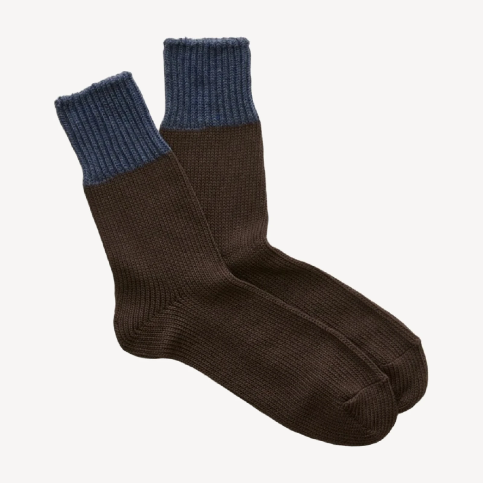 Colorblock ribbed-cuff socks