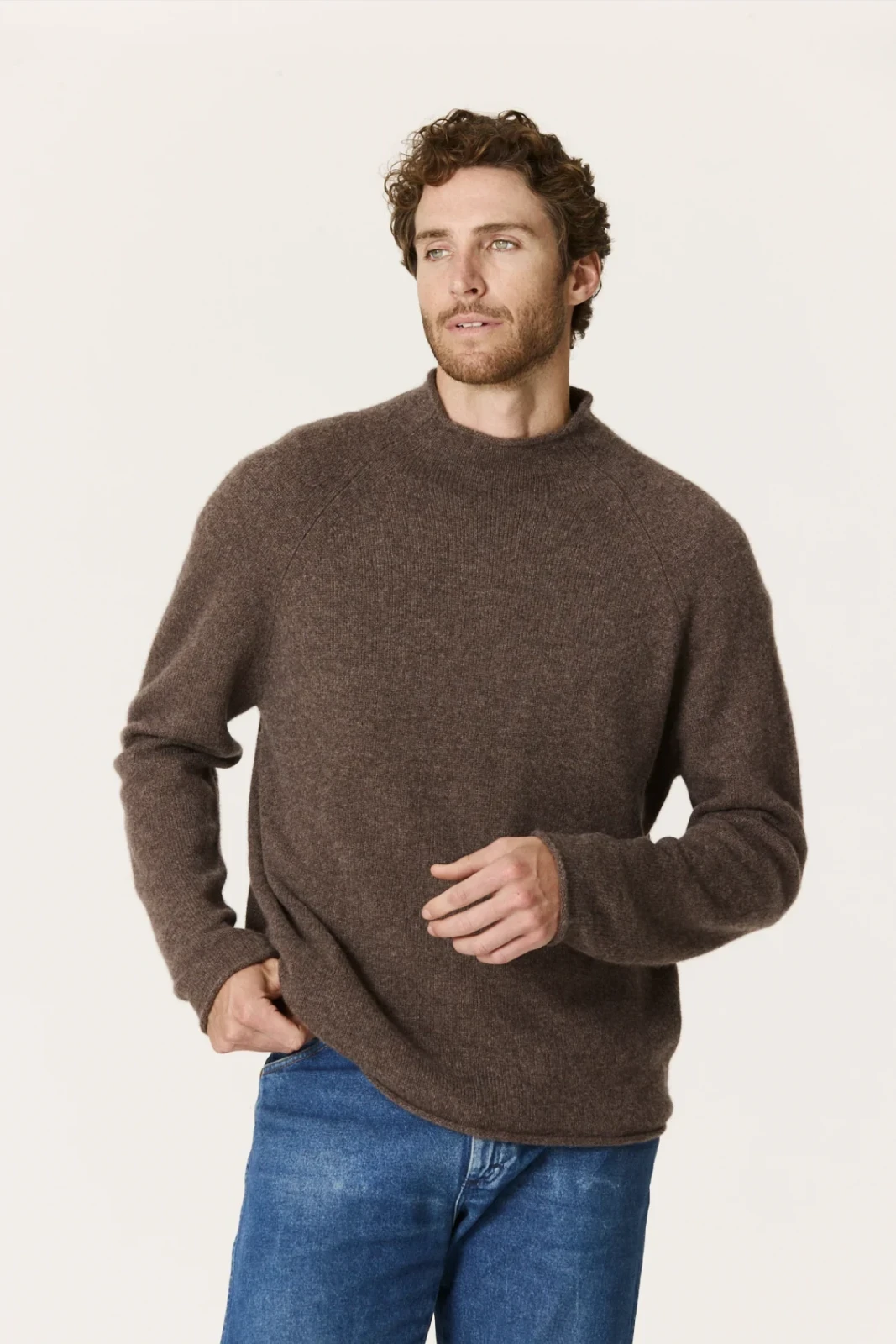 HEATH CASHMERE ROLLNECK SWEATER - KINDLING