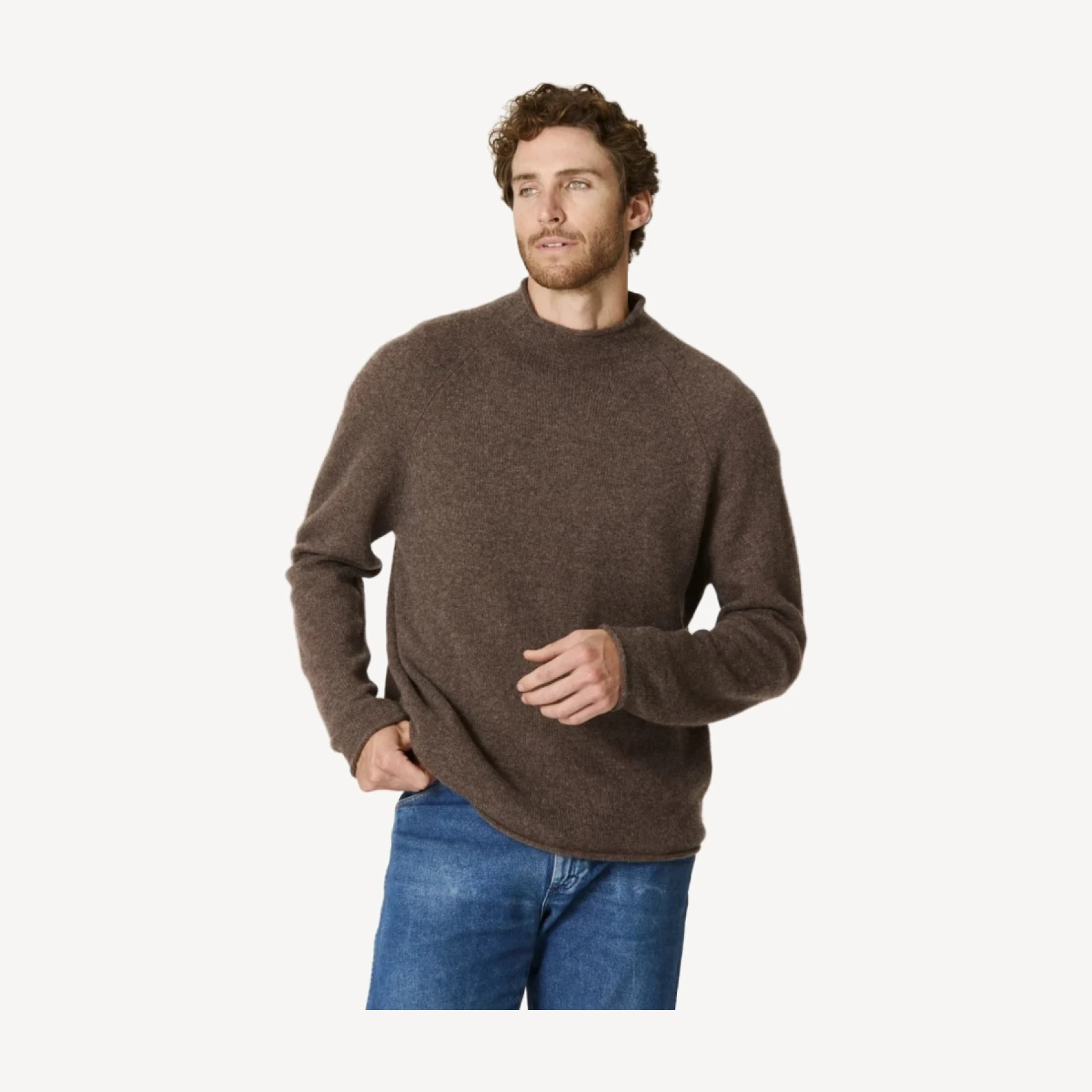 HEATH CASHMERE ROLLNECK SWEATER - KINDLING