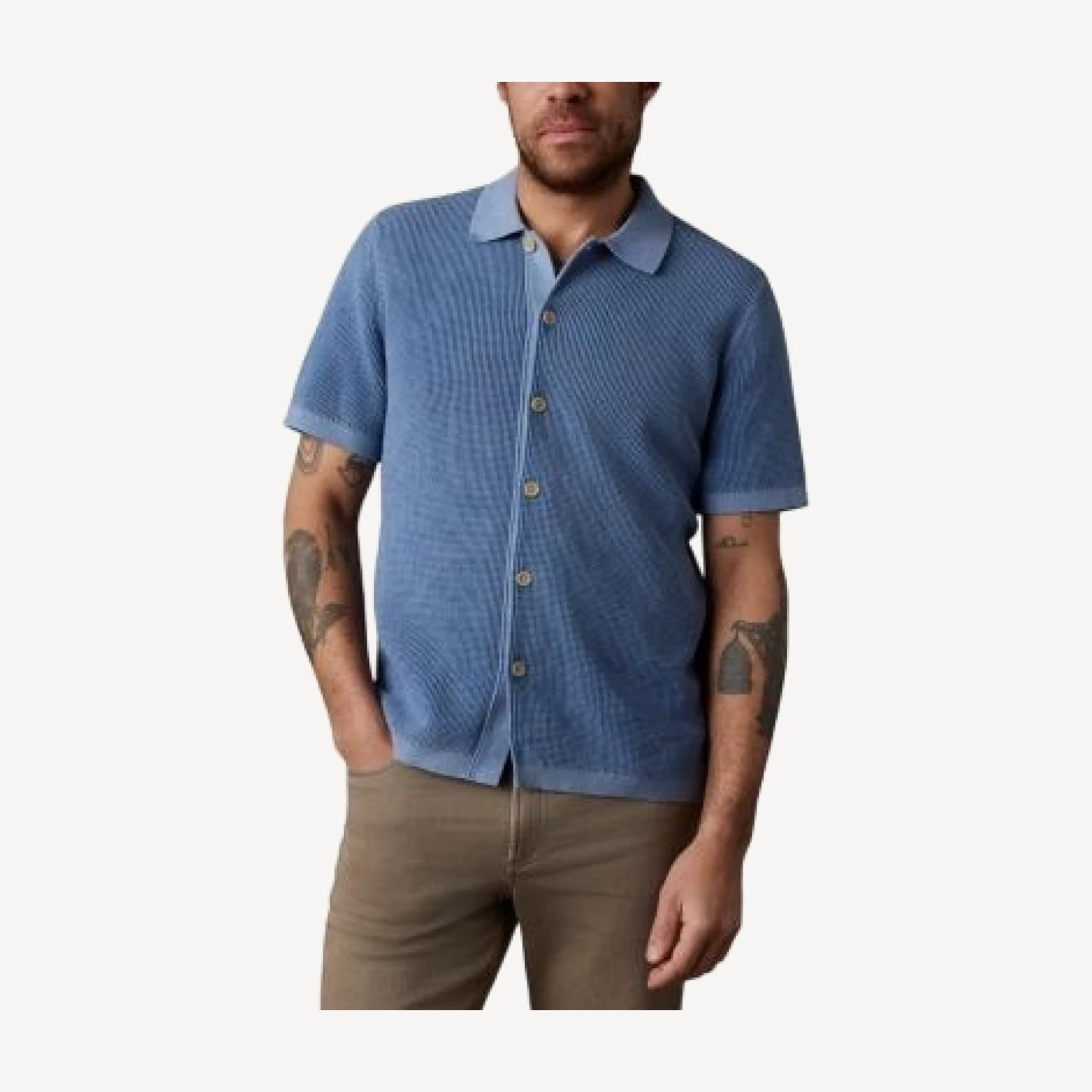 Faherty Short Sleeve Sunwashed Sweater Shirt