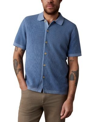 Faherty Short Sleeve Sunwashed Sweater Shirt