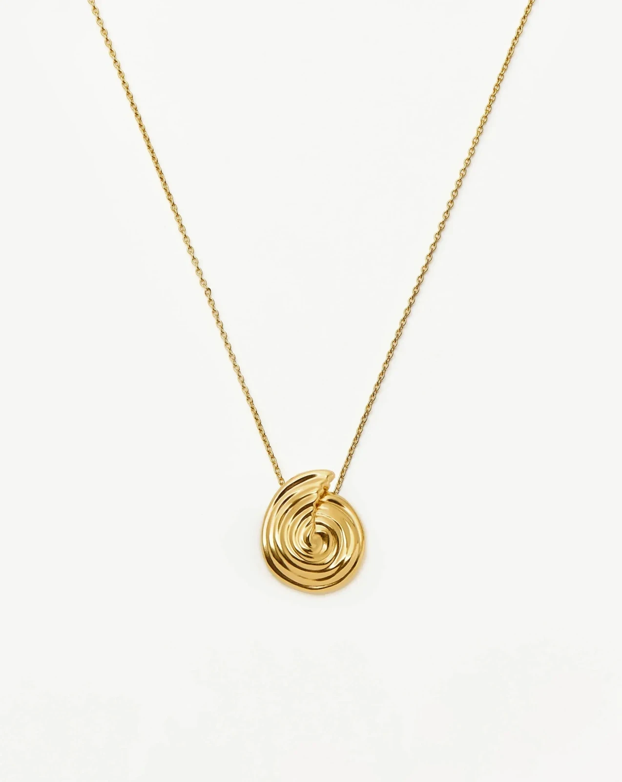 Spiral Large Pendant Necklace | 18ct Gold Plated