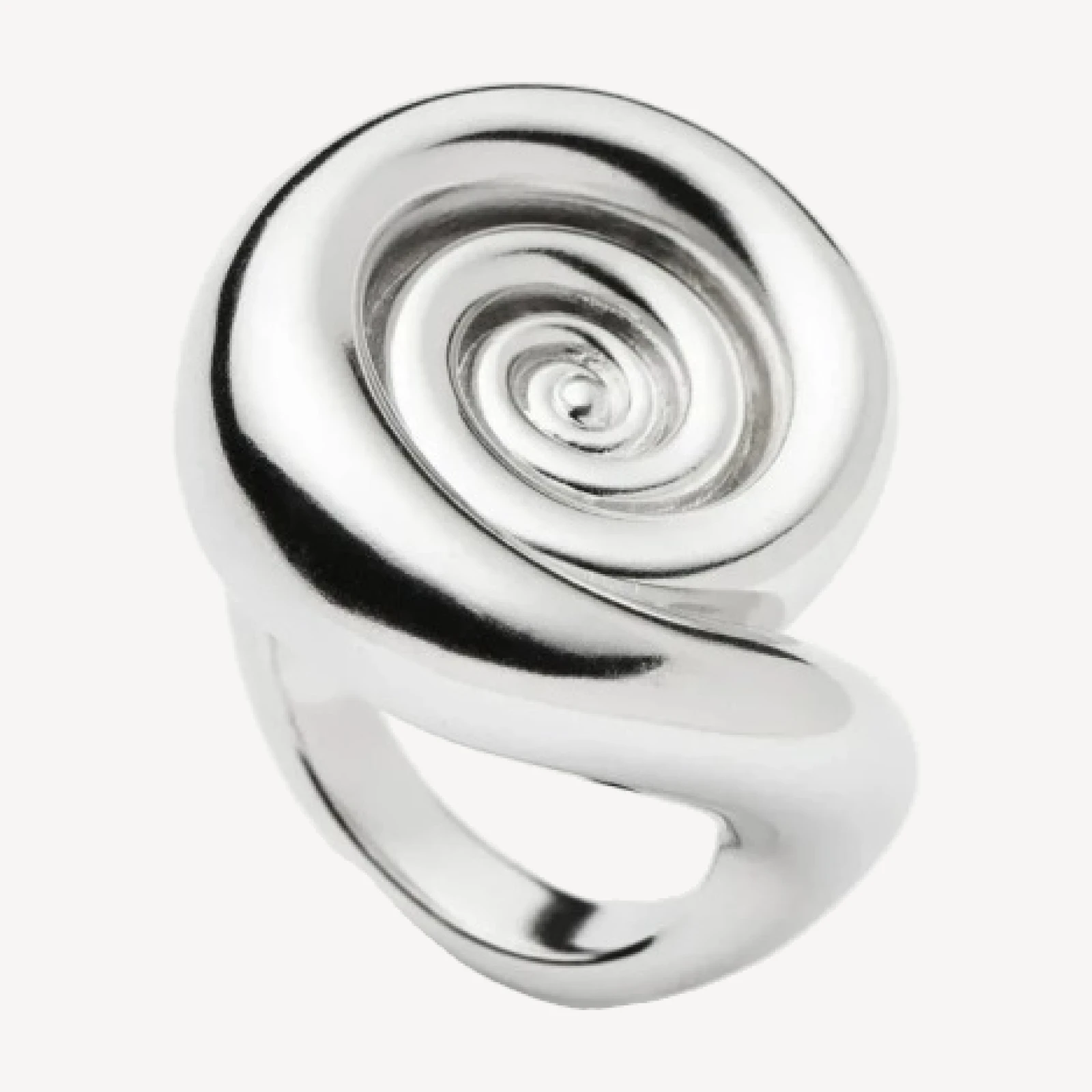 Spiral Statement Ring | Silver Plated