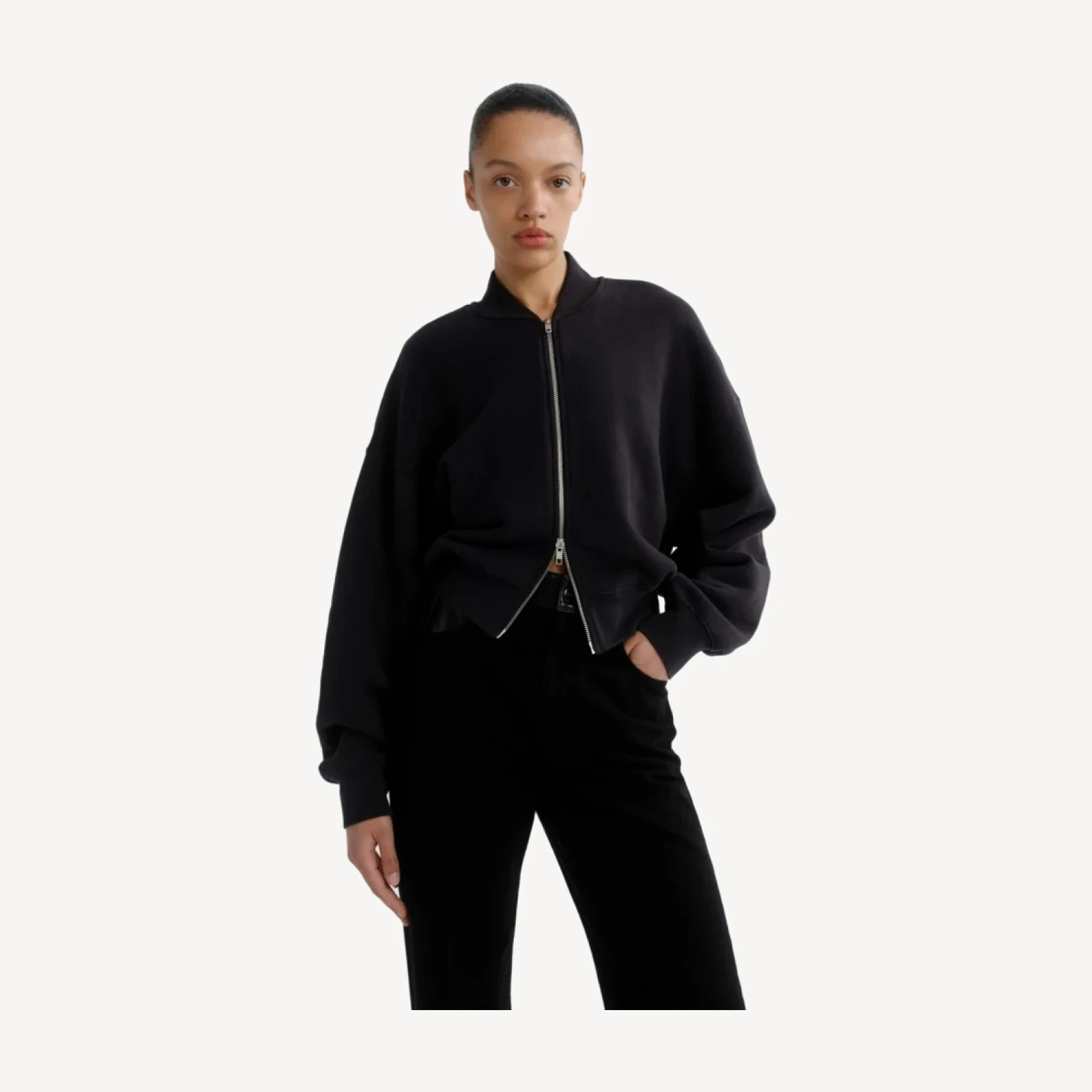 Tess Sweatshirt in Washed Black
